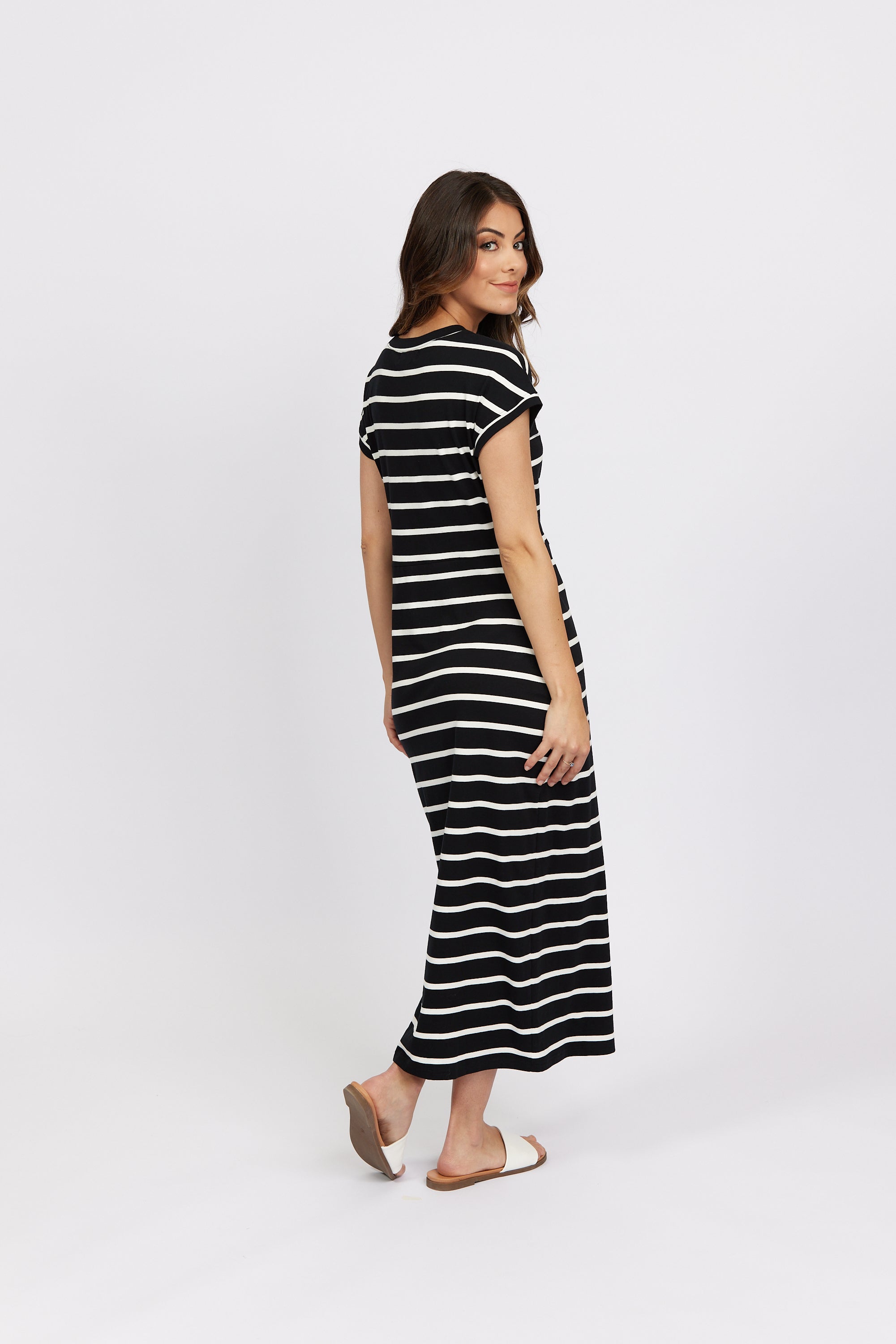 K1047 Black Stripe - Parker Dress - Knewe Label