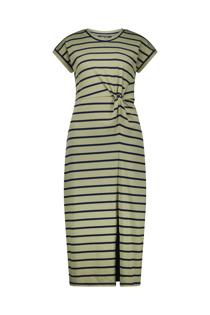 K1047 Khaki Stripe - Parker Dress - Knewe Label