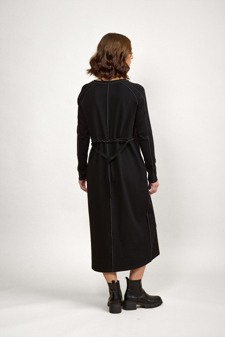 K1055 Alex Dress - Black/Charcoal - Knewe Label