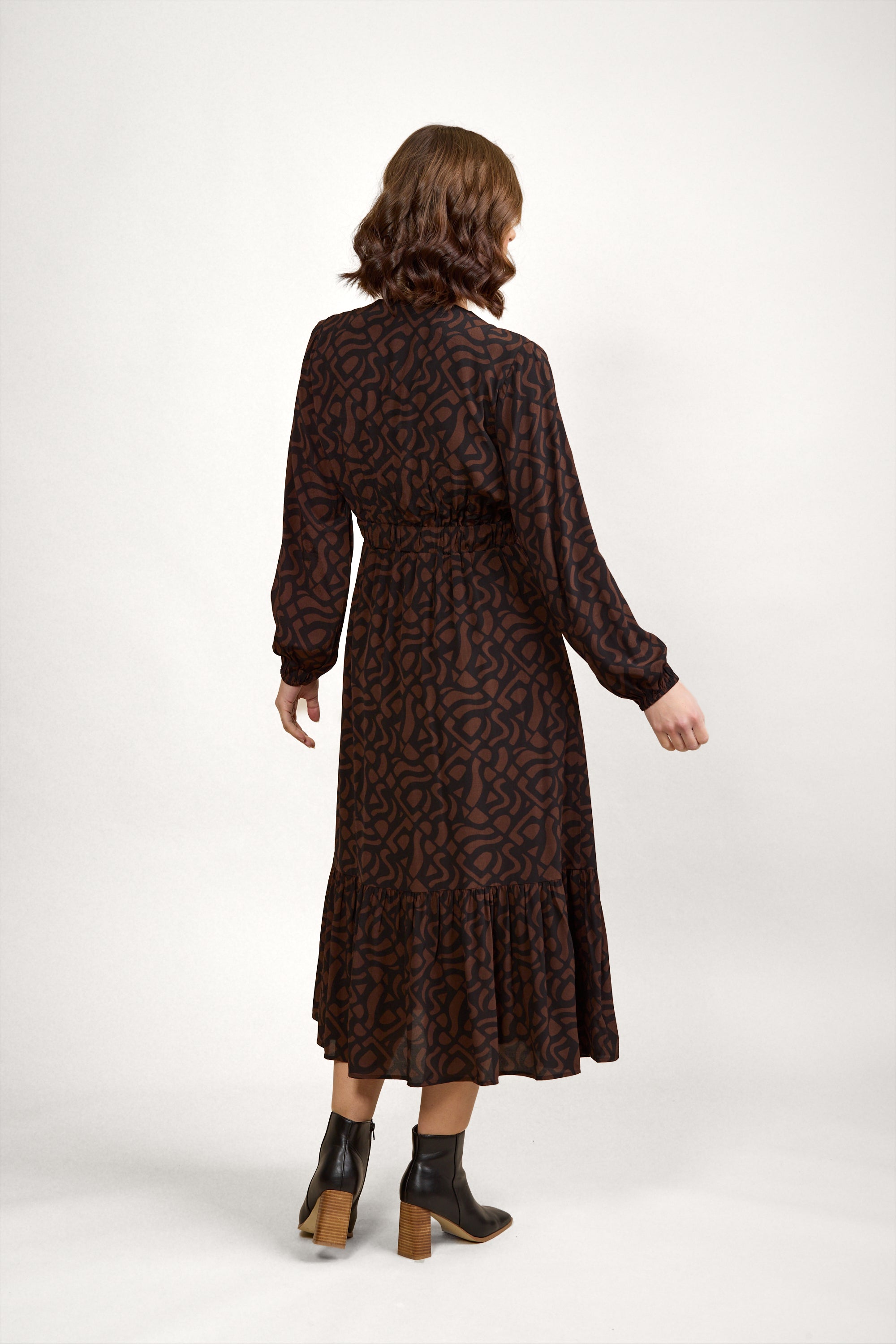 K1057 Jolene Dress - Mocha - Knewe Label