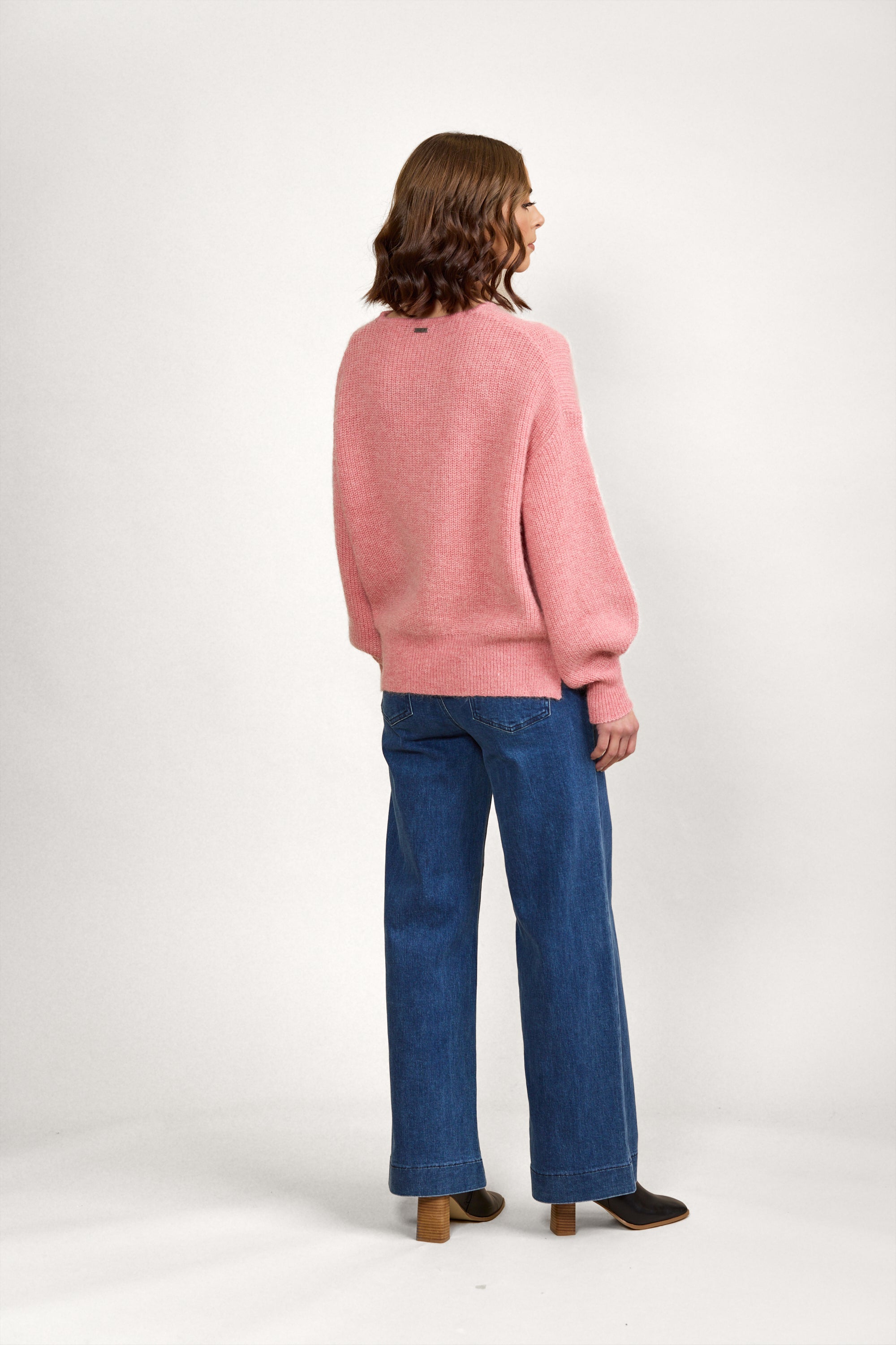 K2016A Note Sweater - Rose - Knewe Label