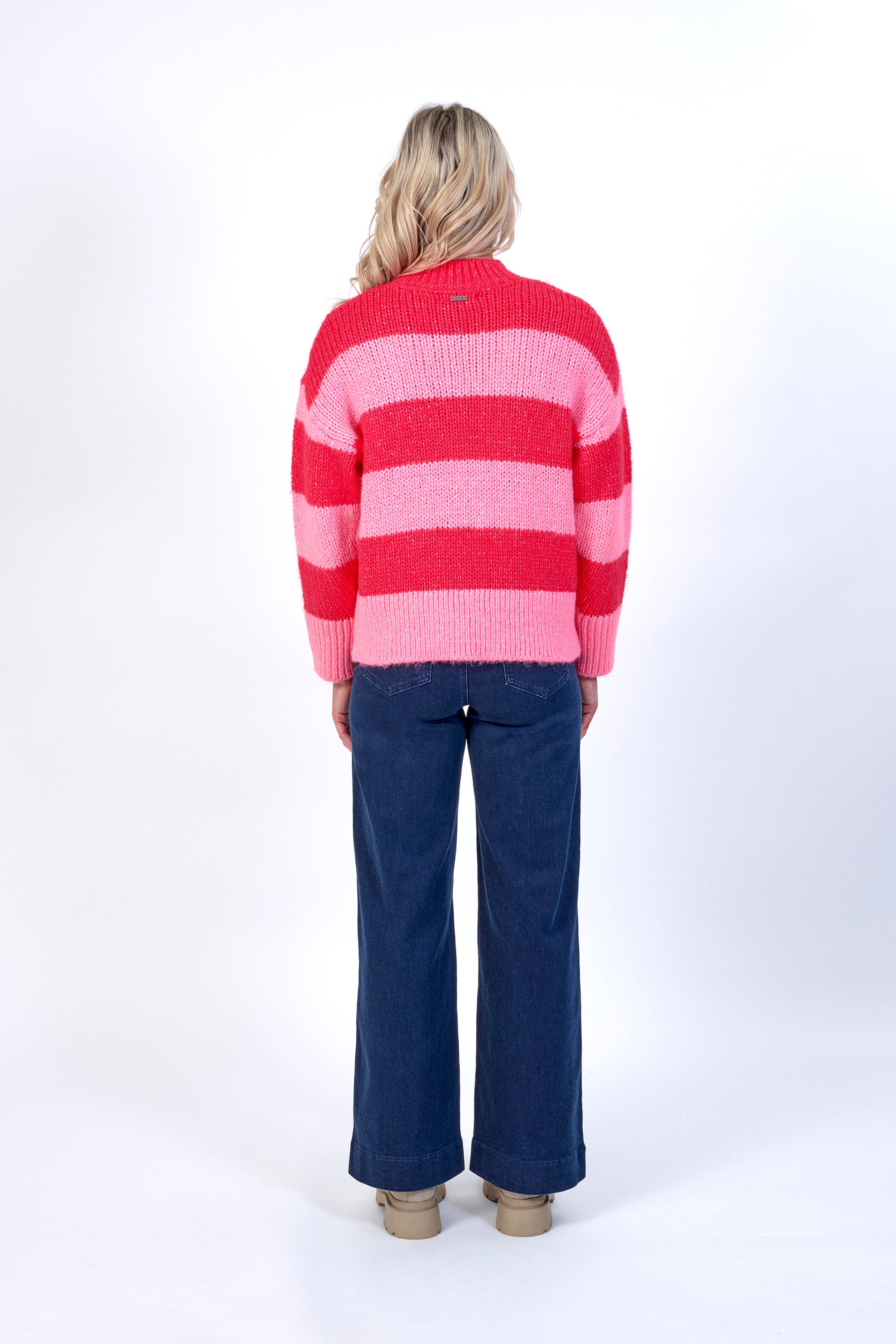 K2025 Pink/Red - Alexa Sweater - Knewe Label