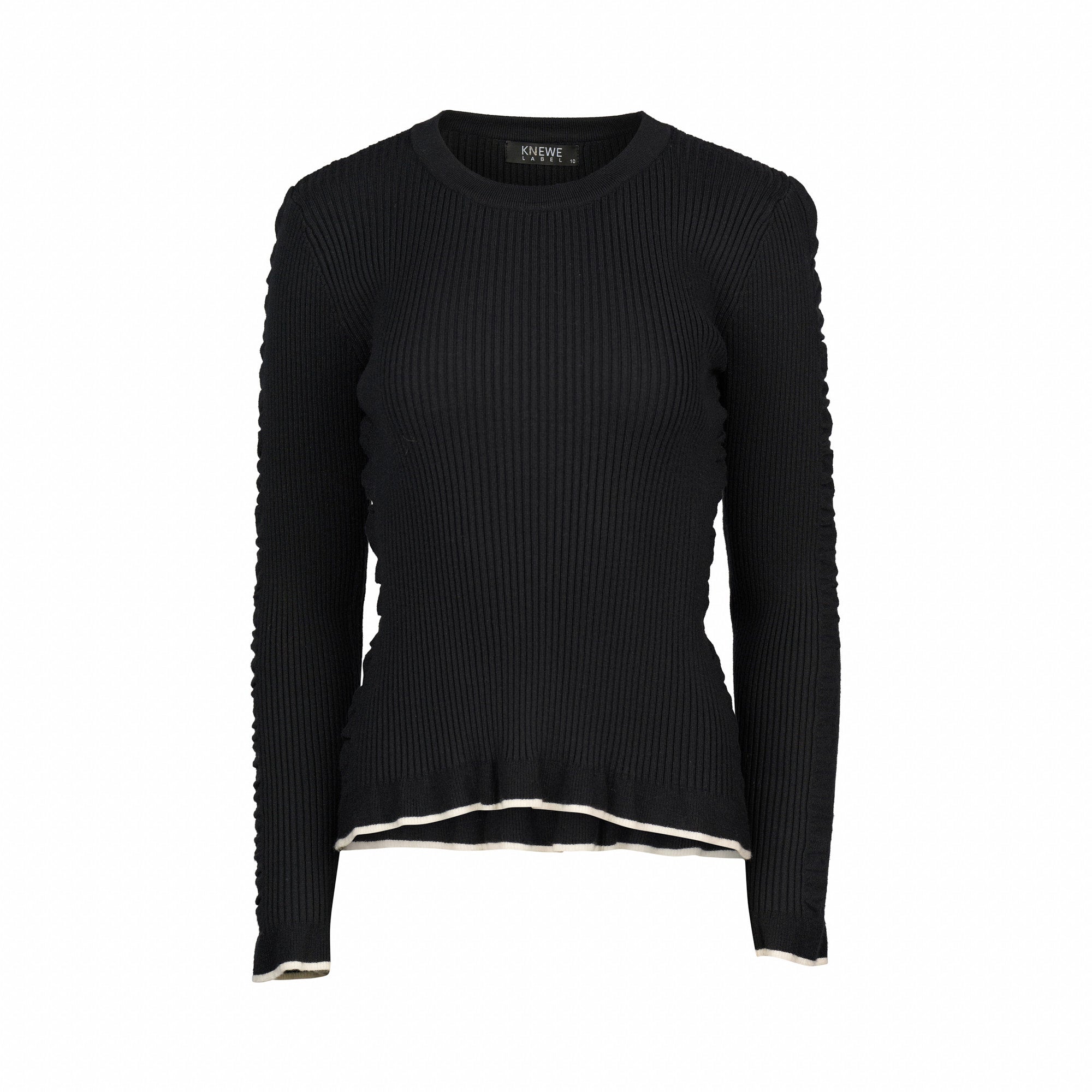 K2031 Luxe Sweater - Black/White - Knewe Label