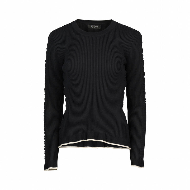 K2031 Luxe Sweater - Black/White - Knewe Label