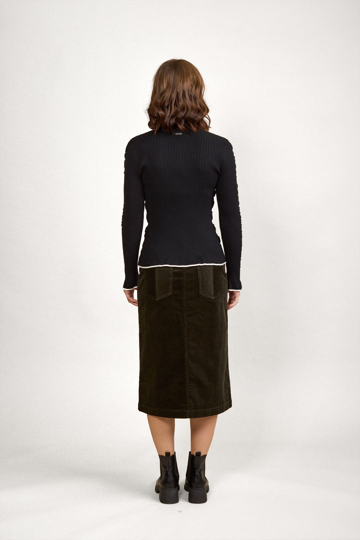 K2031 Luxe Sweater - Black/White - Knewe Label