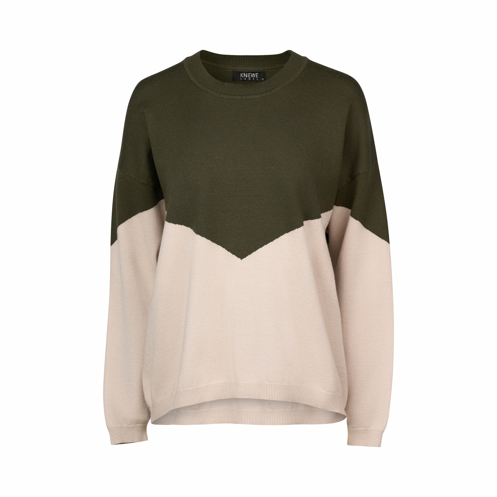 K2039 Tanner Sweater - Hunter/Oatmeal - Knewe Label