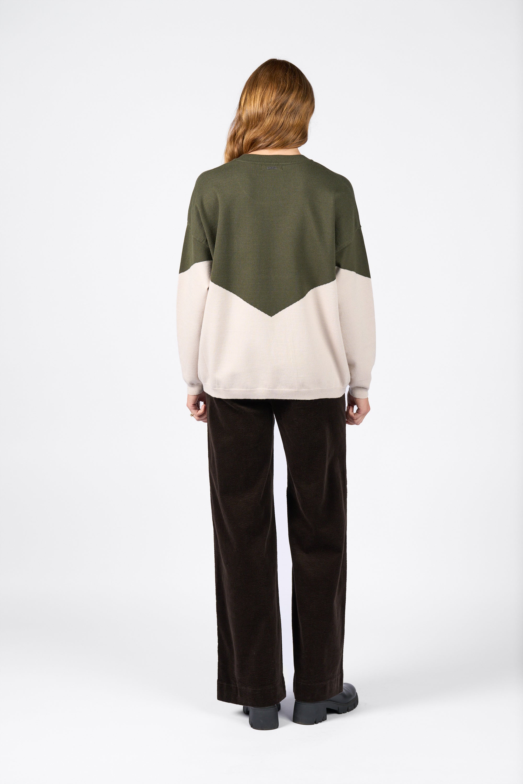 K2039 Tanner Sweater - Hunter/Oatmeal - Knewe Label