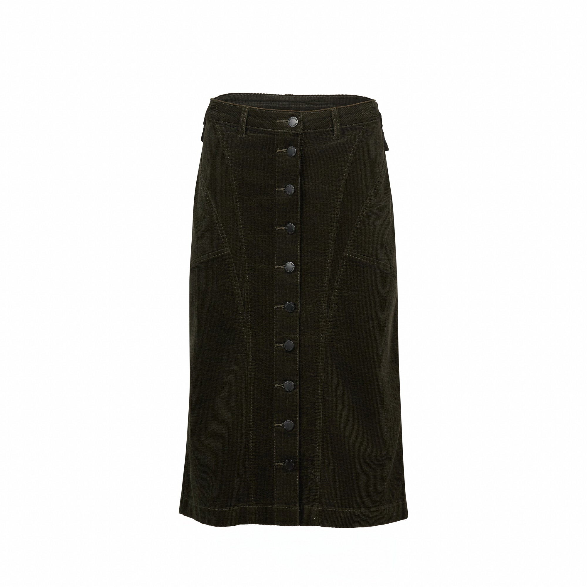 K4028C Koa Cord Skirt - Hunter - Knewe Label