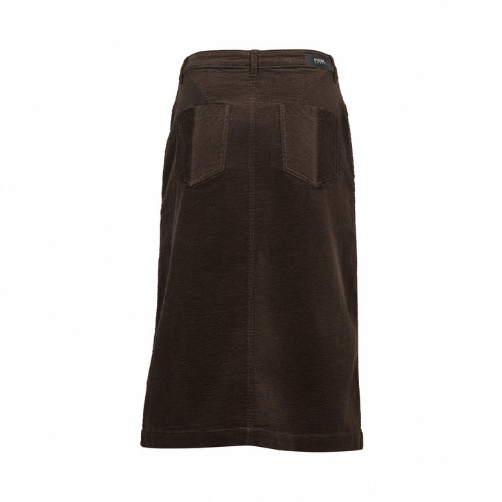 K4028C Koa Cord Skirt - Soot - Knewe Label
