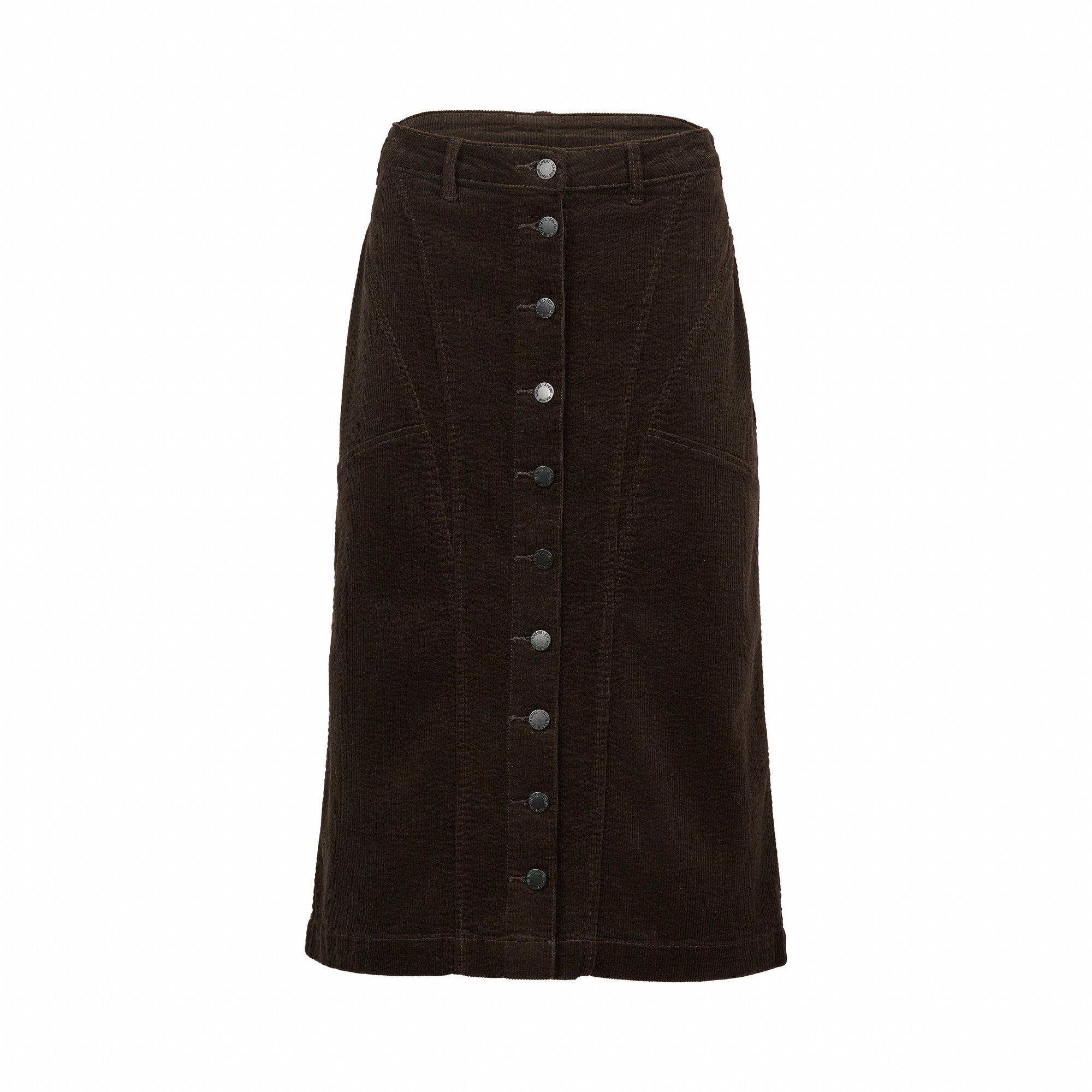 K4028C Koa Cord Skirt - Soot - Knewe Label