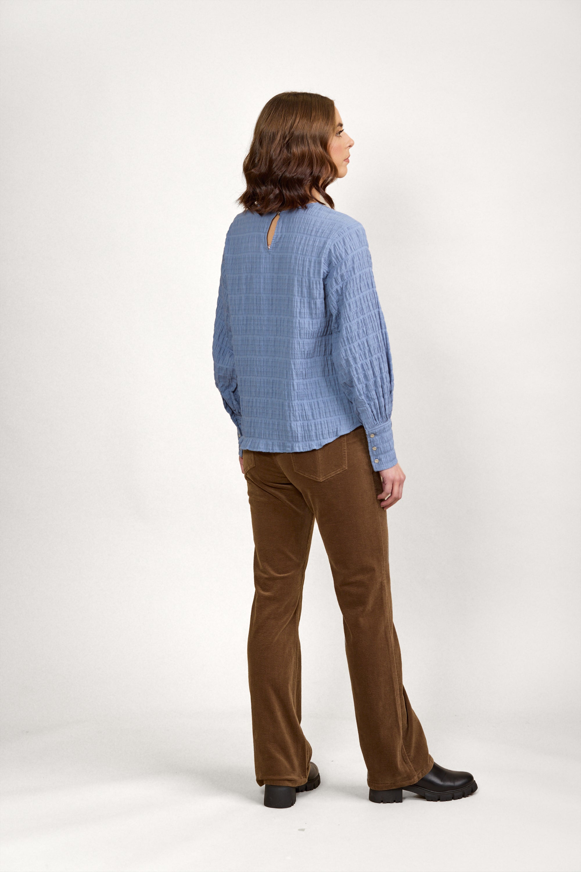 K5075 Volume Top - Denim Blue - Knewe Label