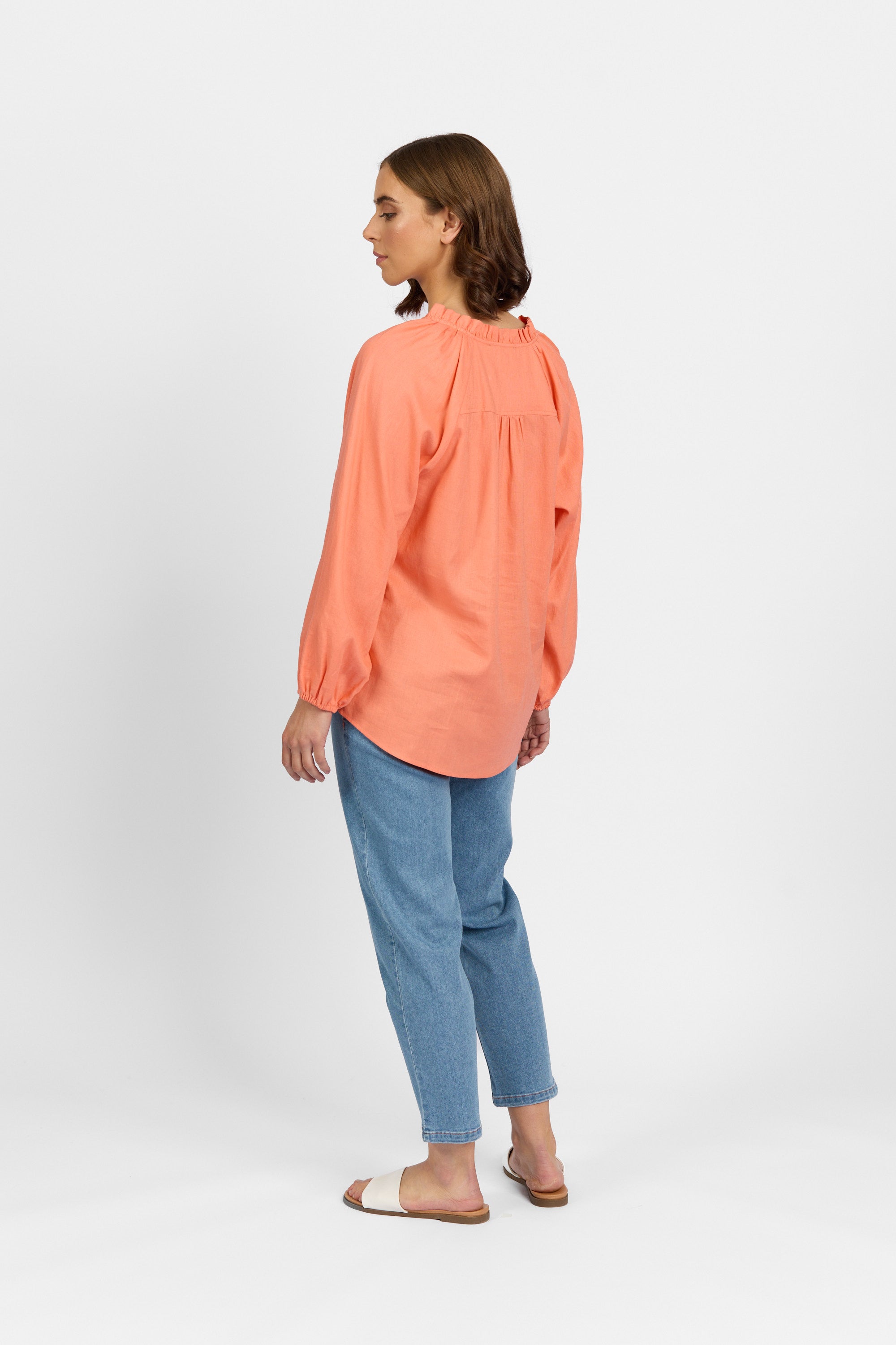 K5084 Coral - Portia Shirt - Knewe Label