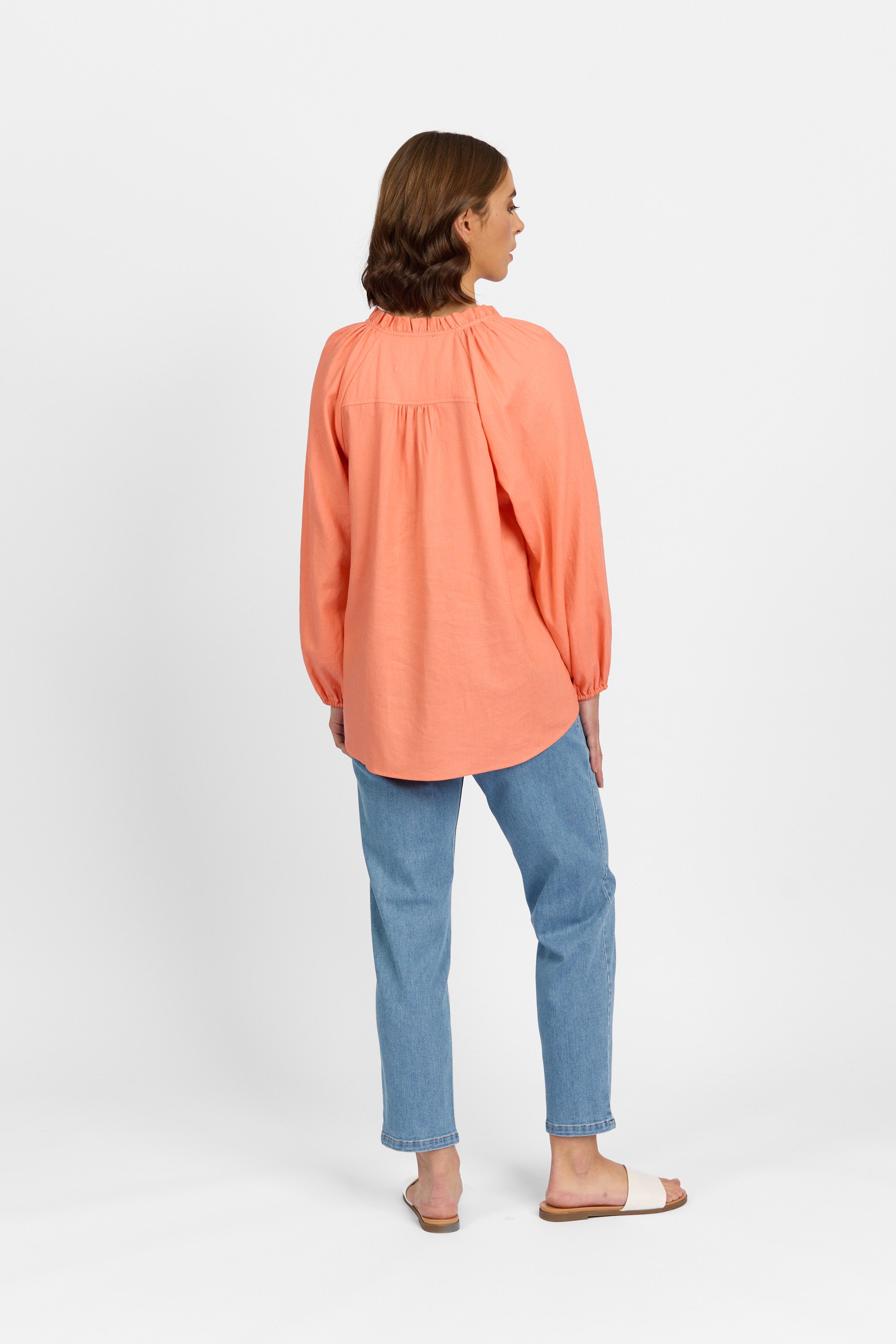 K5084 Coral - Portia Shirt - Knewe Label