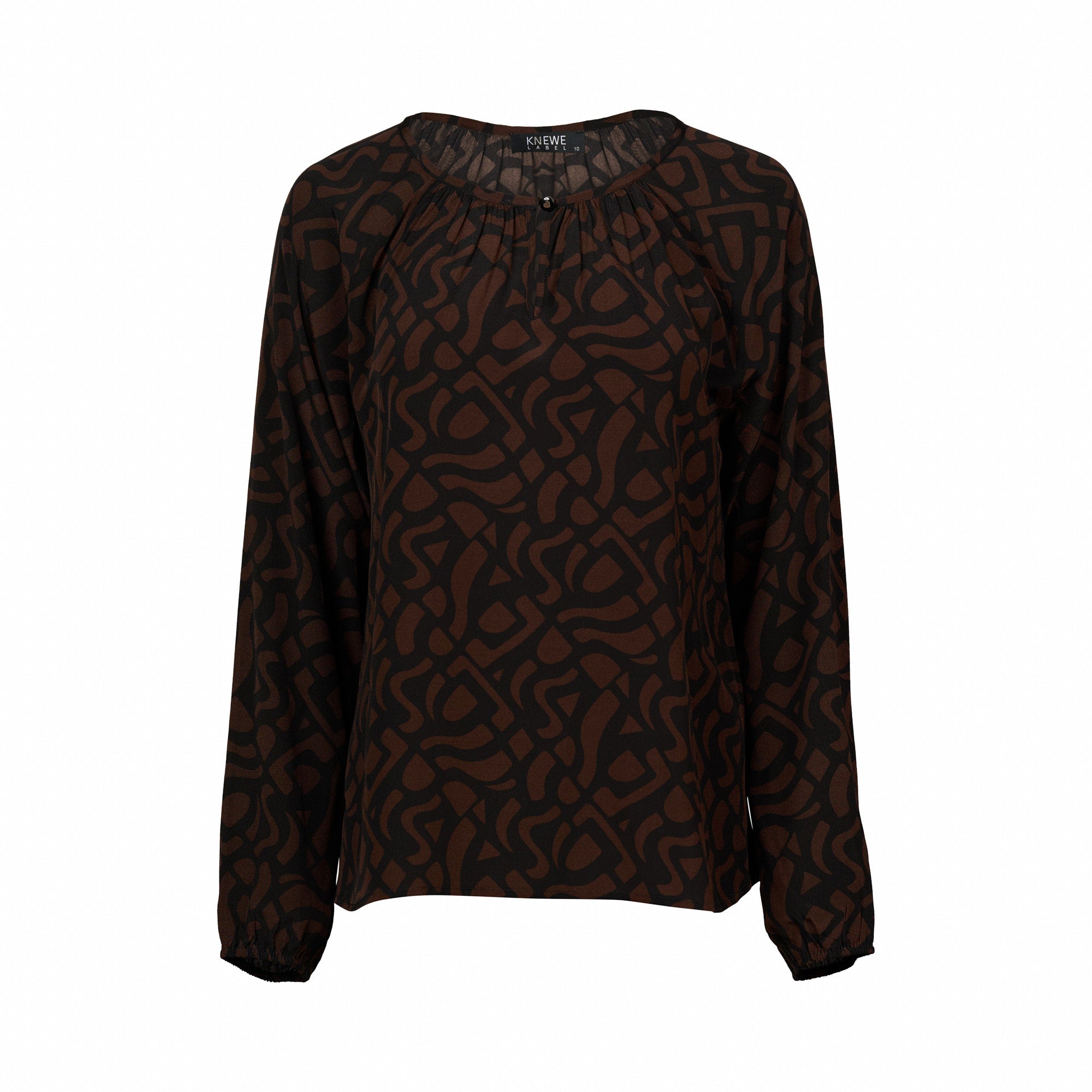 K5089 Story Top - Mocha - Knewe Label