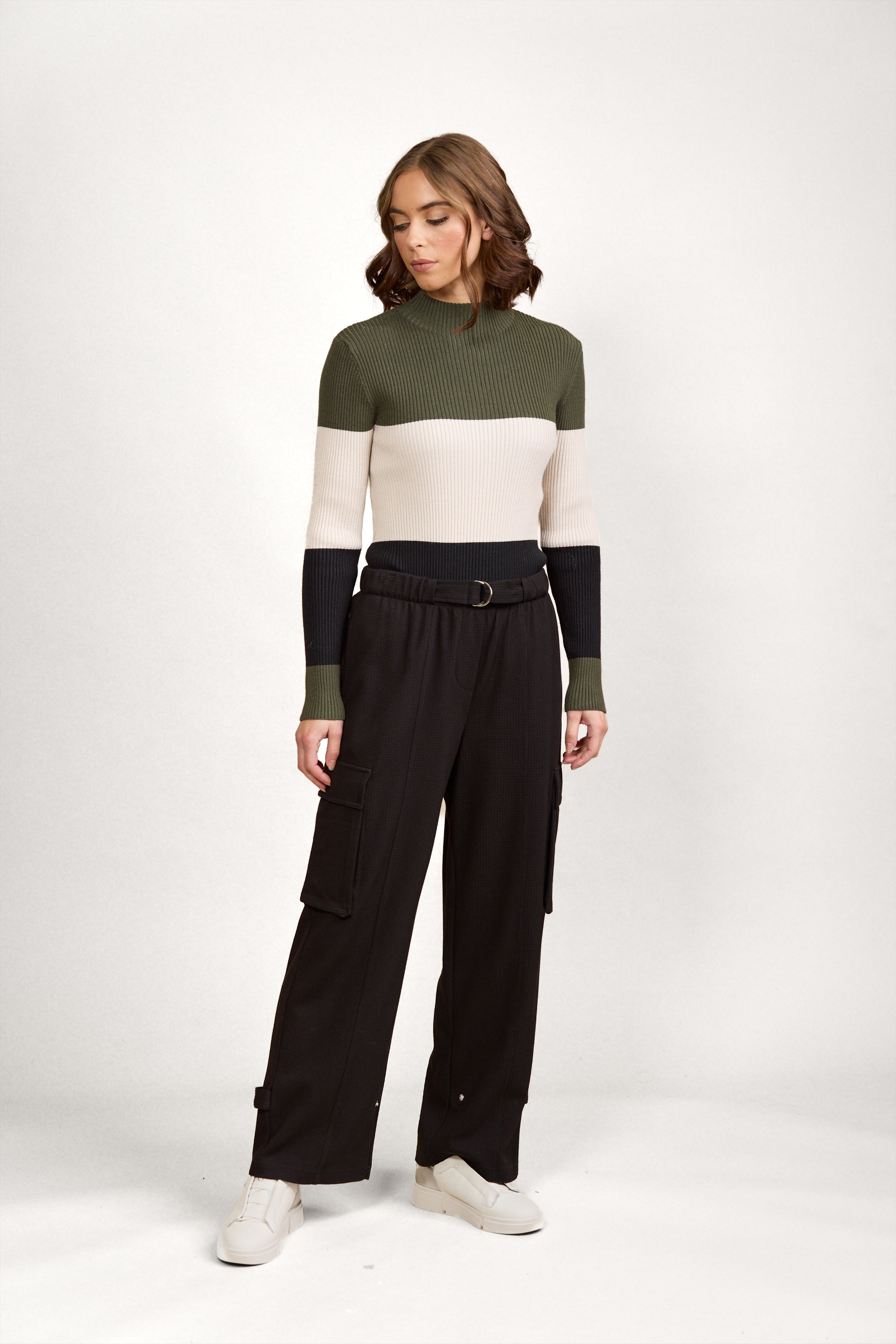 K7103 Kobe Cargo Pant - Black - Knewe Label