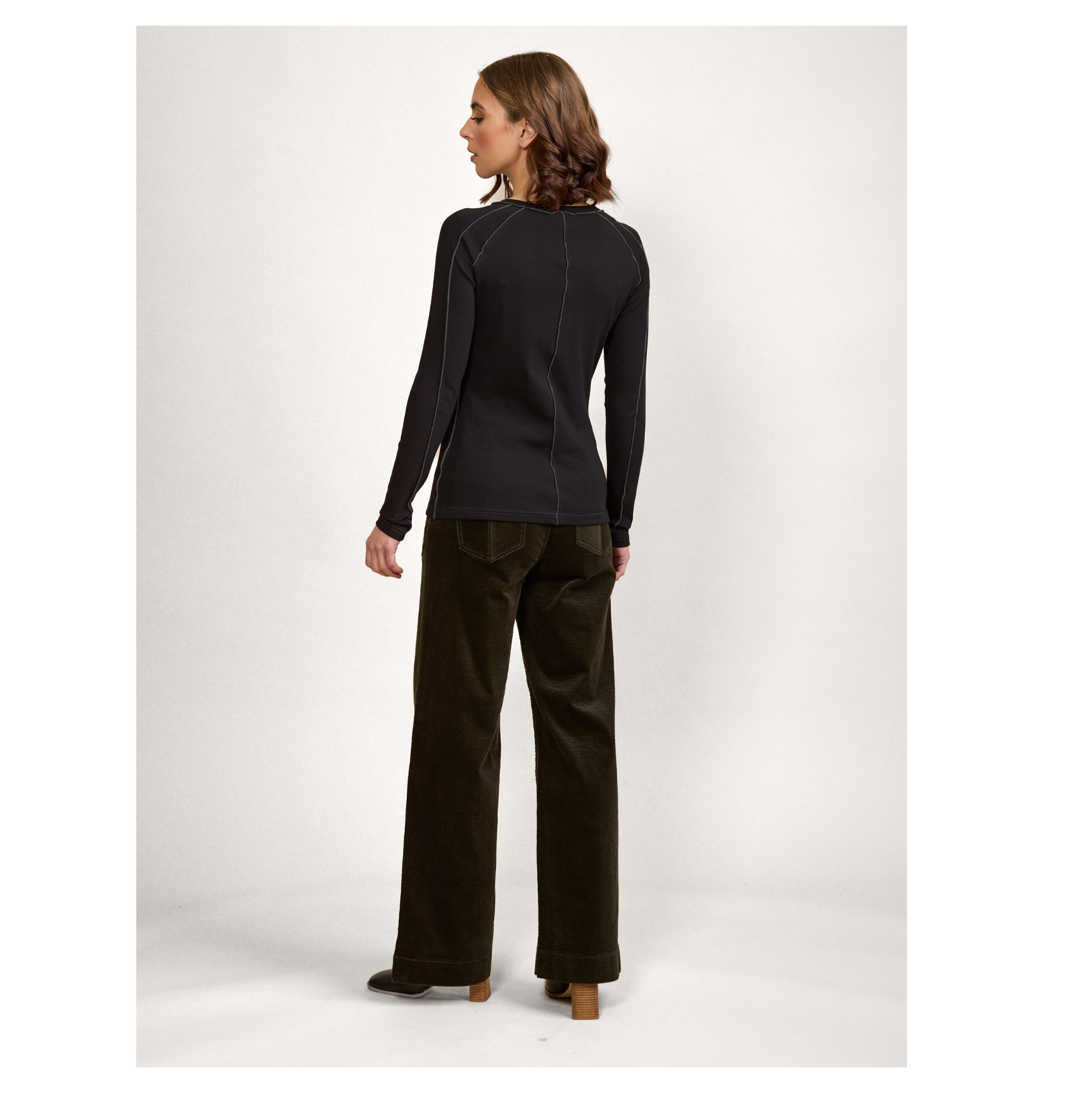 K3054 Alex Top - Black/Charcoal - Knewe Label
