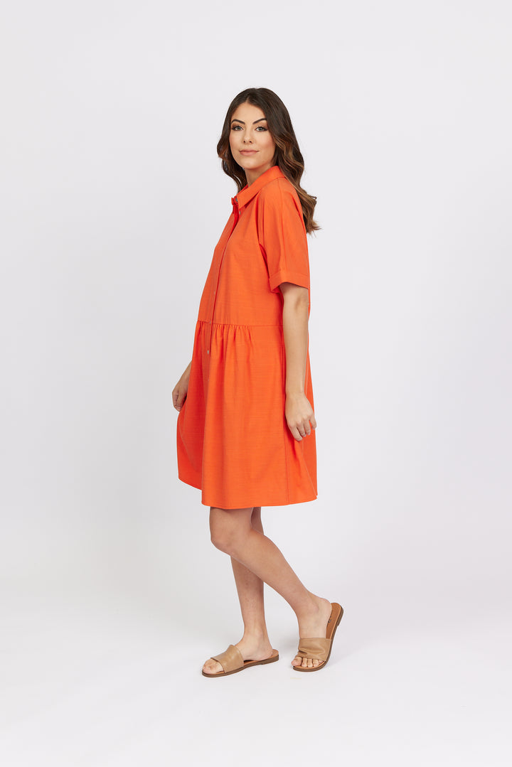 K1044 Melon - Cocoon Dress - Knewe Label
