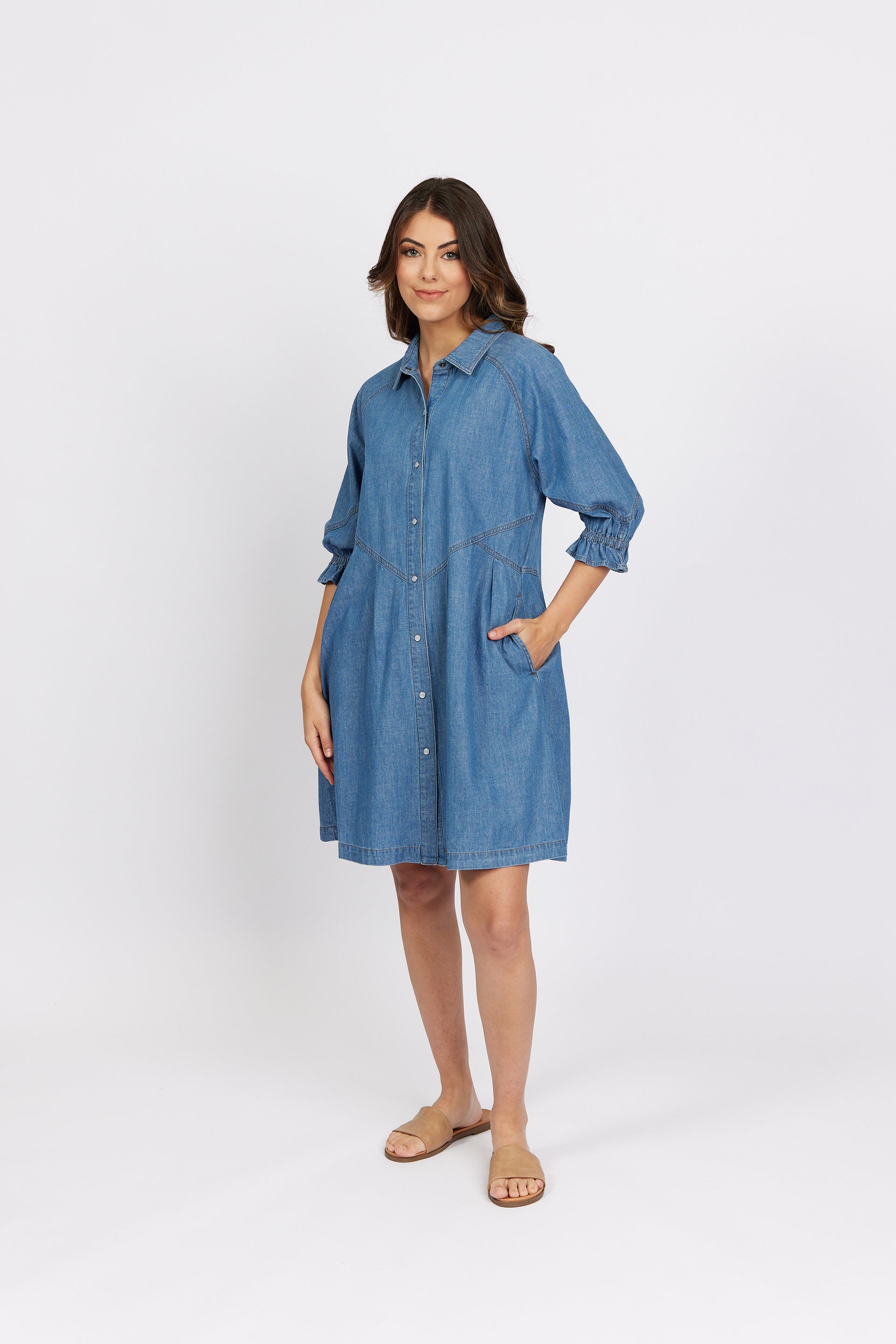 K1045 Blue Wash - Piper Dress - Knewe Label