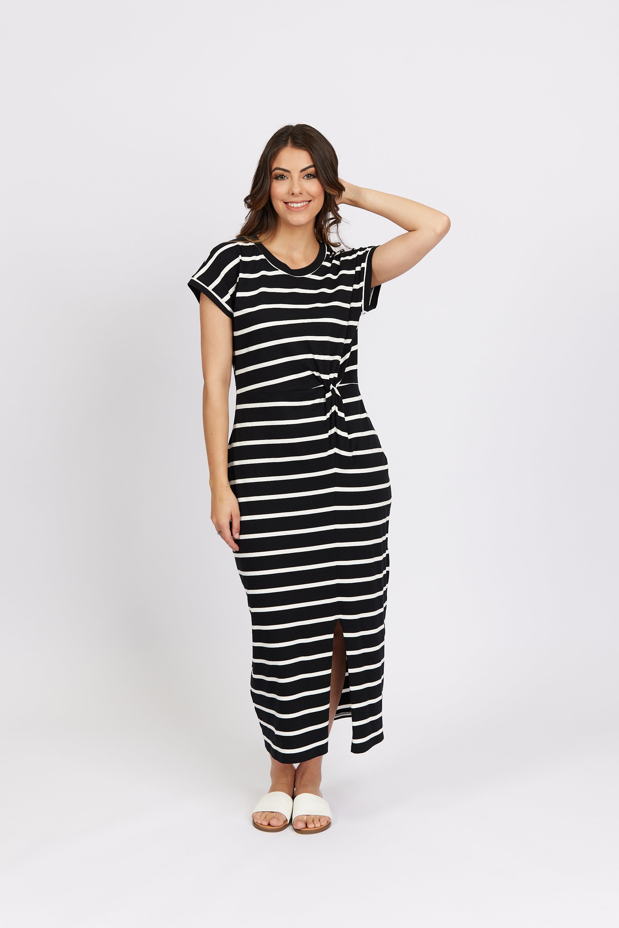 K1047 Black Stripe - Parker Dress - Knewe Label