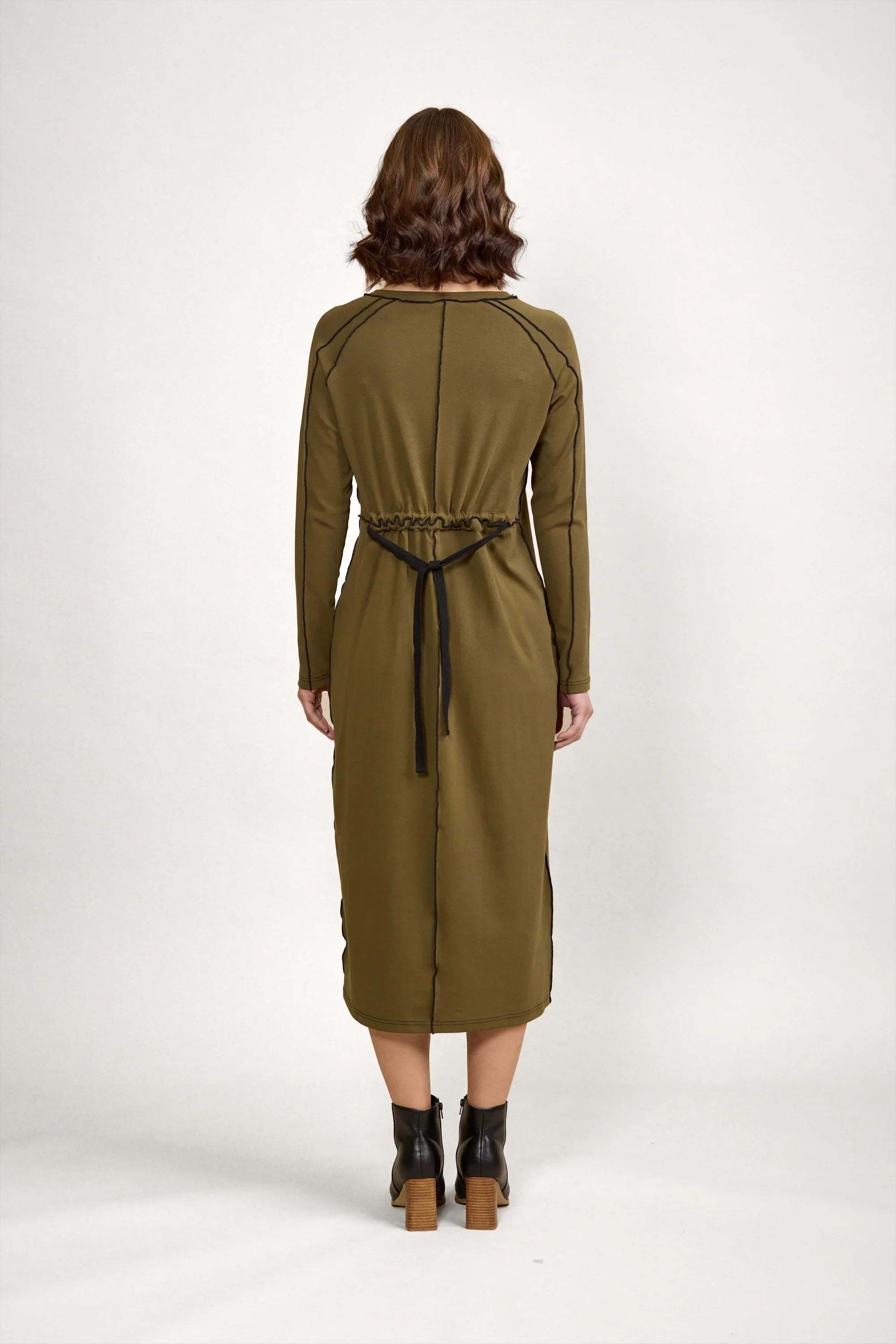 Alex Dress - Olive/Black