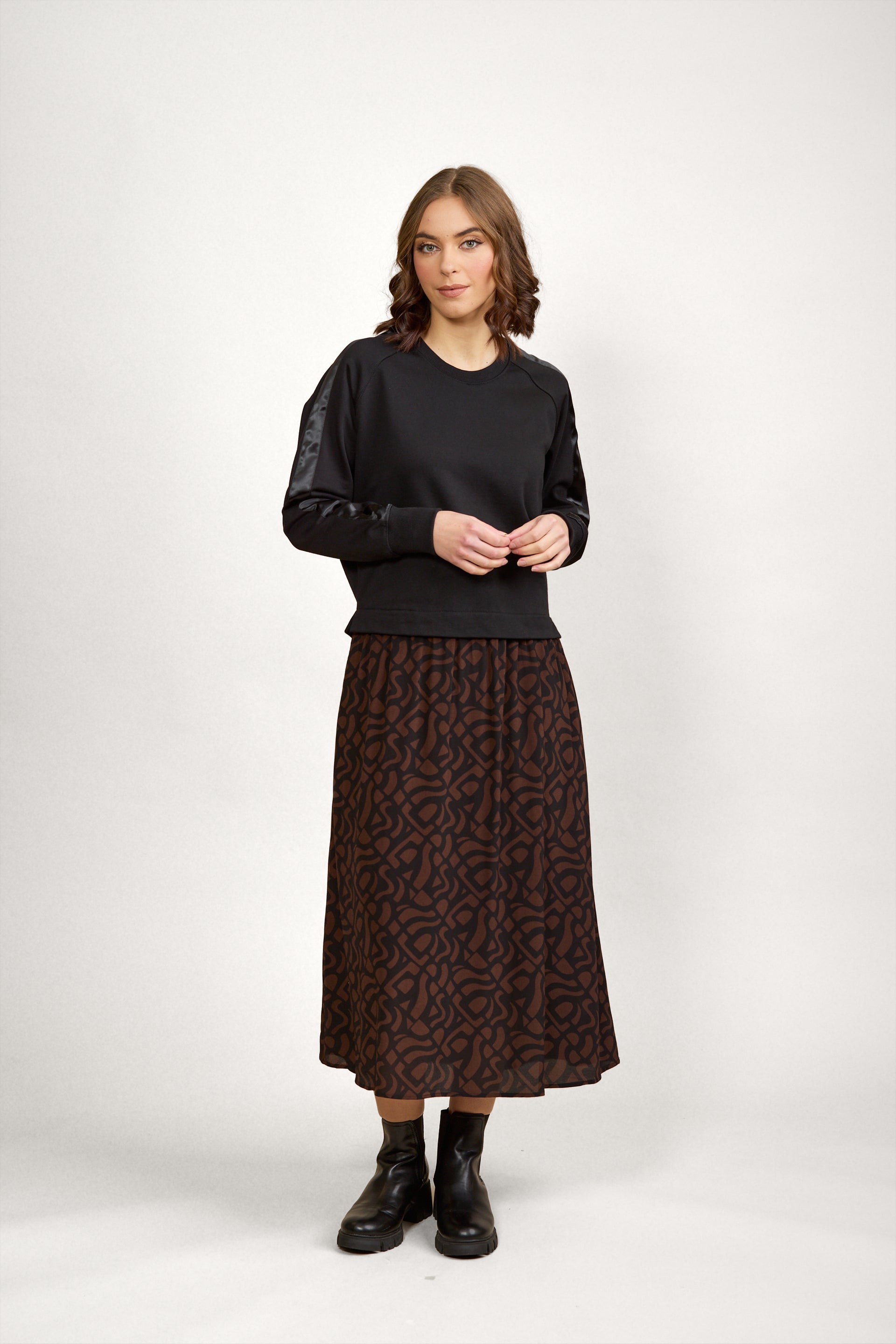 K1060 Rebel Dress - Black/Mocha - Knewe Label