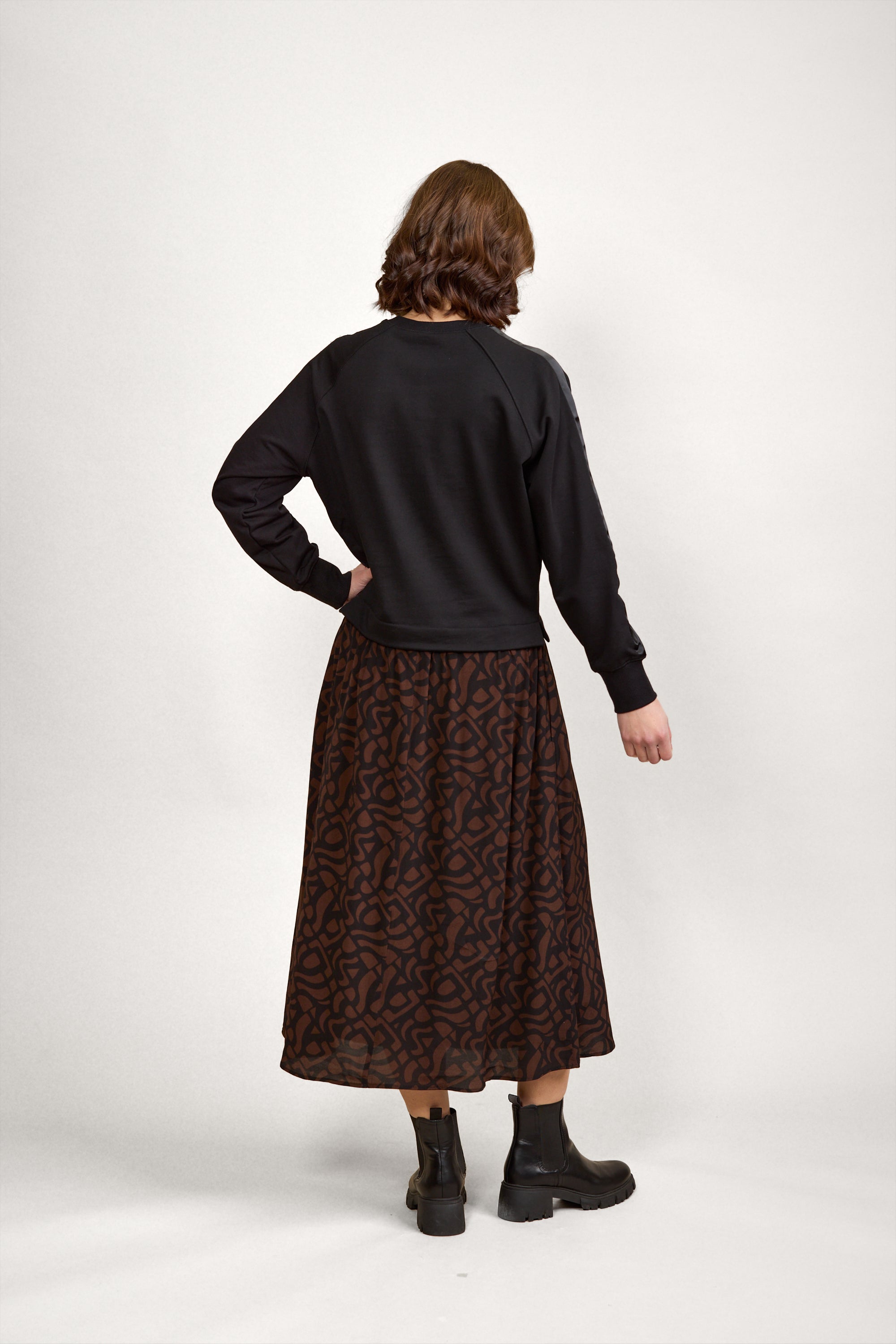 K1060 Rebel Dress - Black/Mocha - Knewe Label