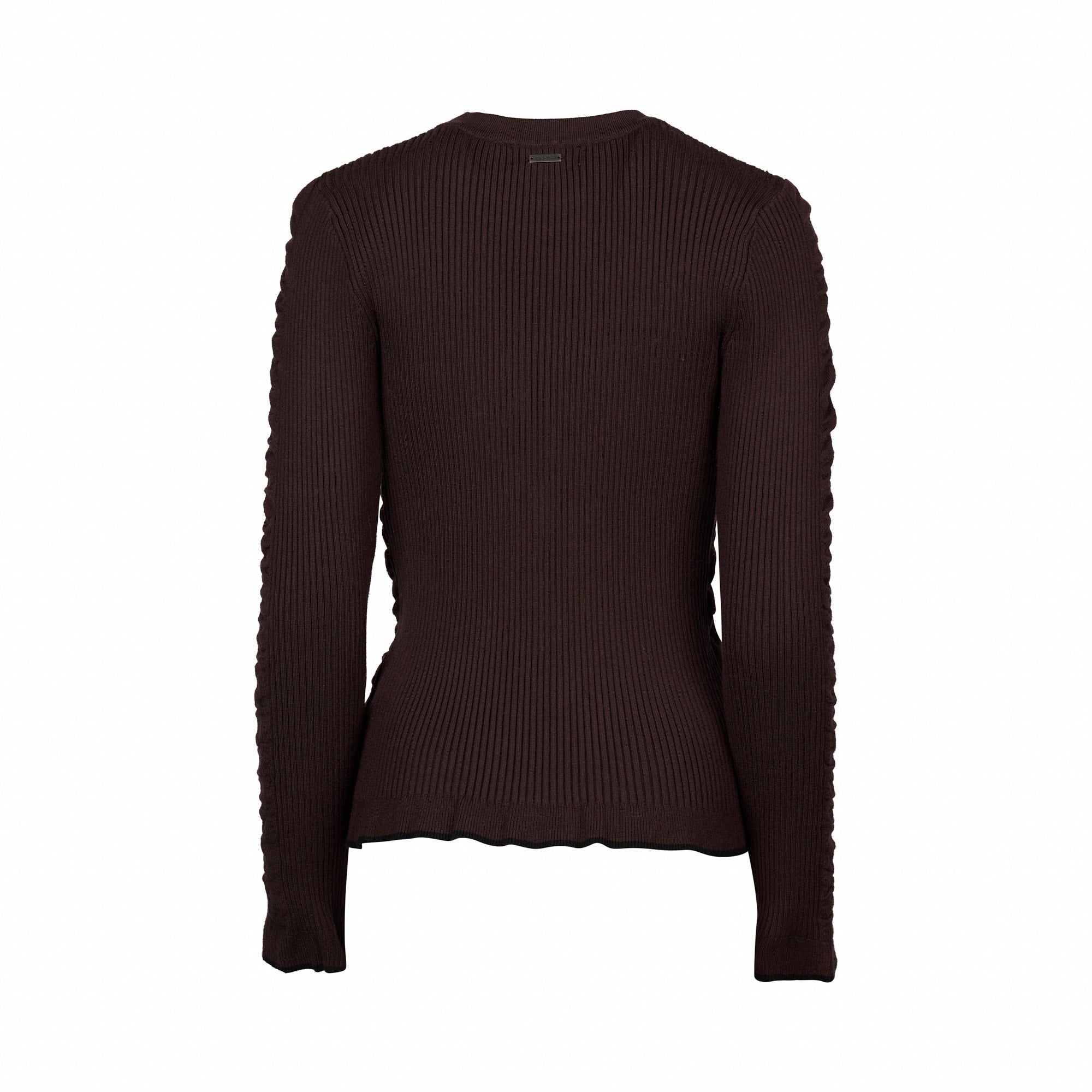 K2031 Luxe Sweater - Chocolate/Black - Knewe Label