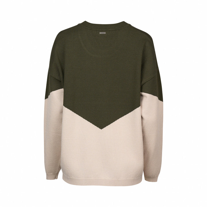 K2039 Tanner Sweater - Hunter/Oatmeal - Knewe Label
