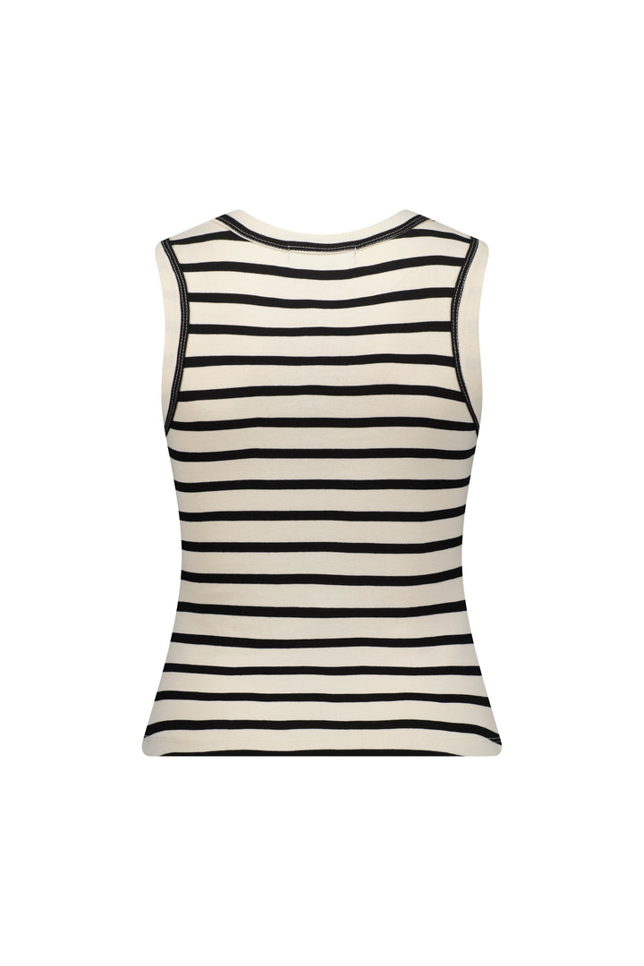 K3042 Black/Ecru Stripe - True Tank - Knewe Label