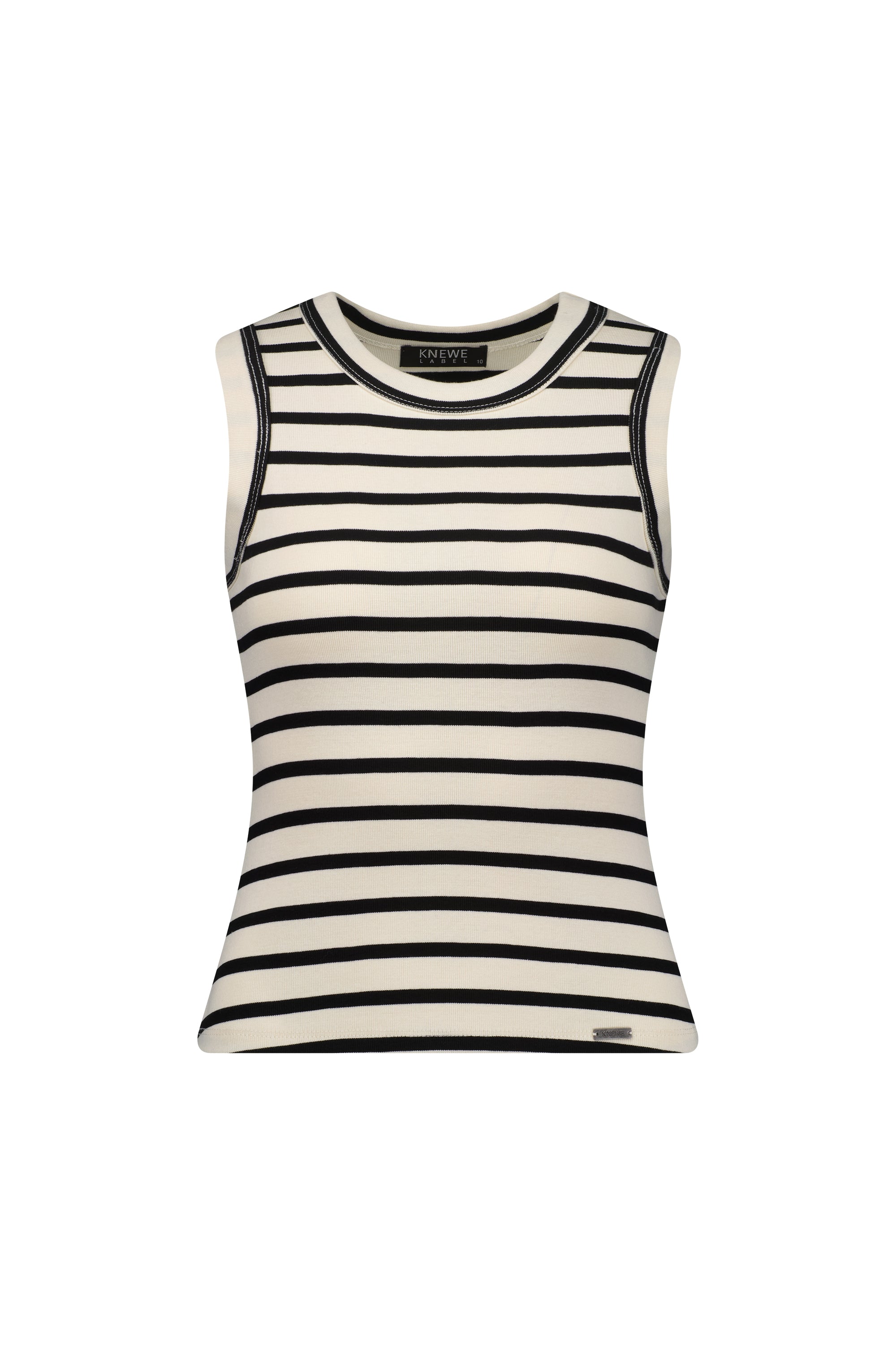 K3042 Black/Ecru Stripe - True Tank - Knewe Label