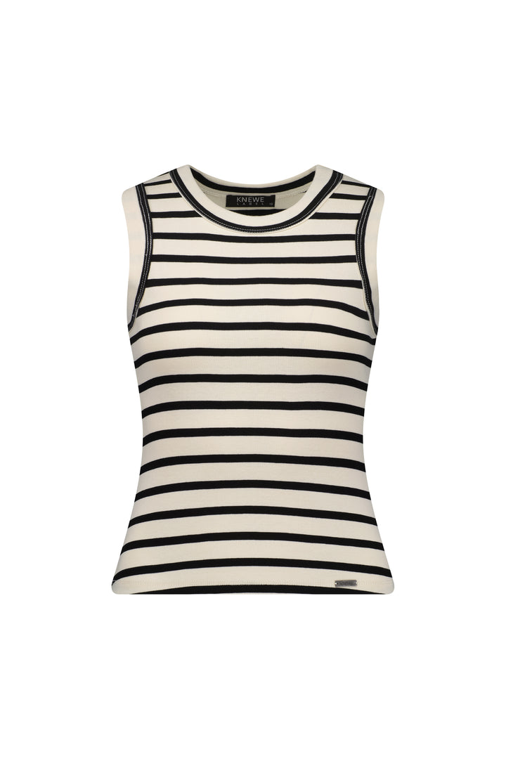 K3042 Black/Ecru Stripe - True Tank - Knewe Label