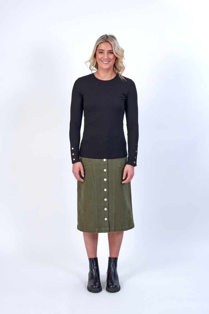 K3048 Black - Virgo Top - Knewe Label