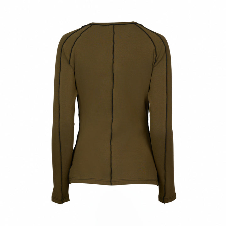 K3054 Alex Top - Olive/Black - Knewe Label