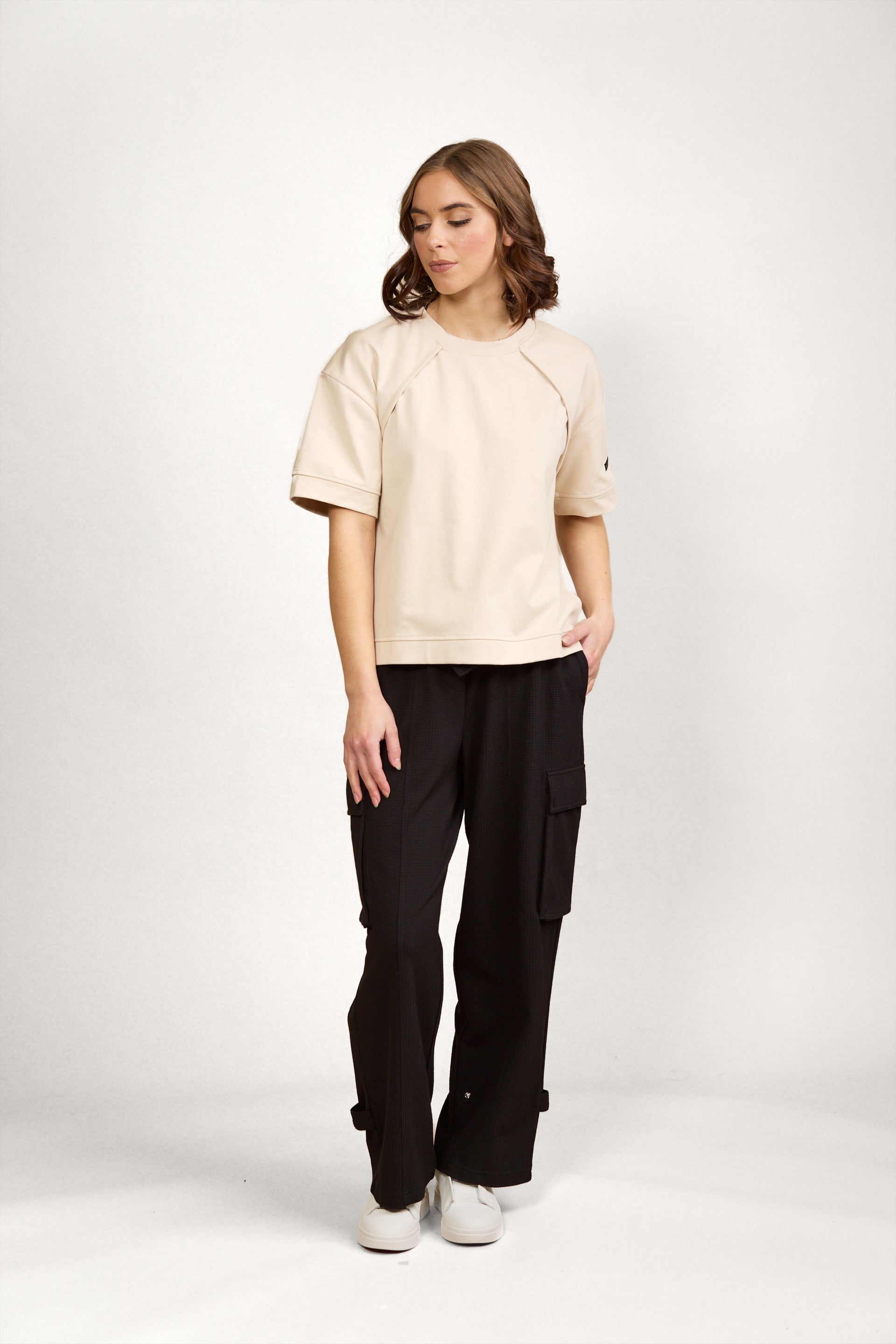 K3056 Bolt Tee - Stone - Knewe Label