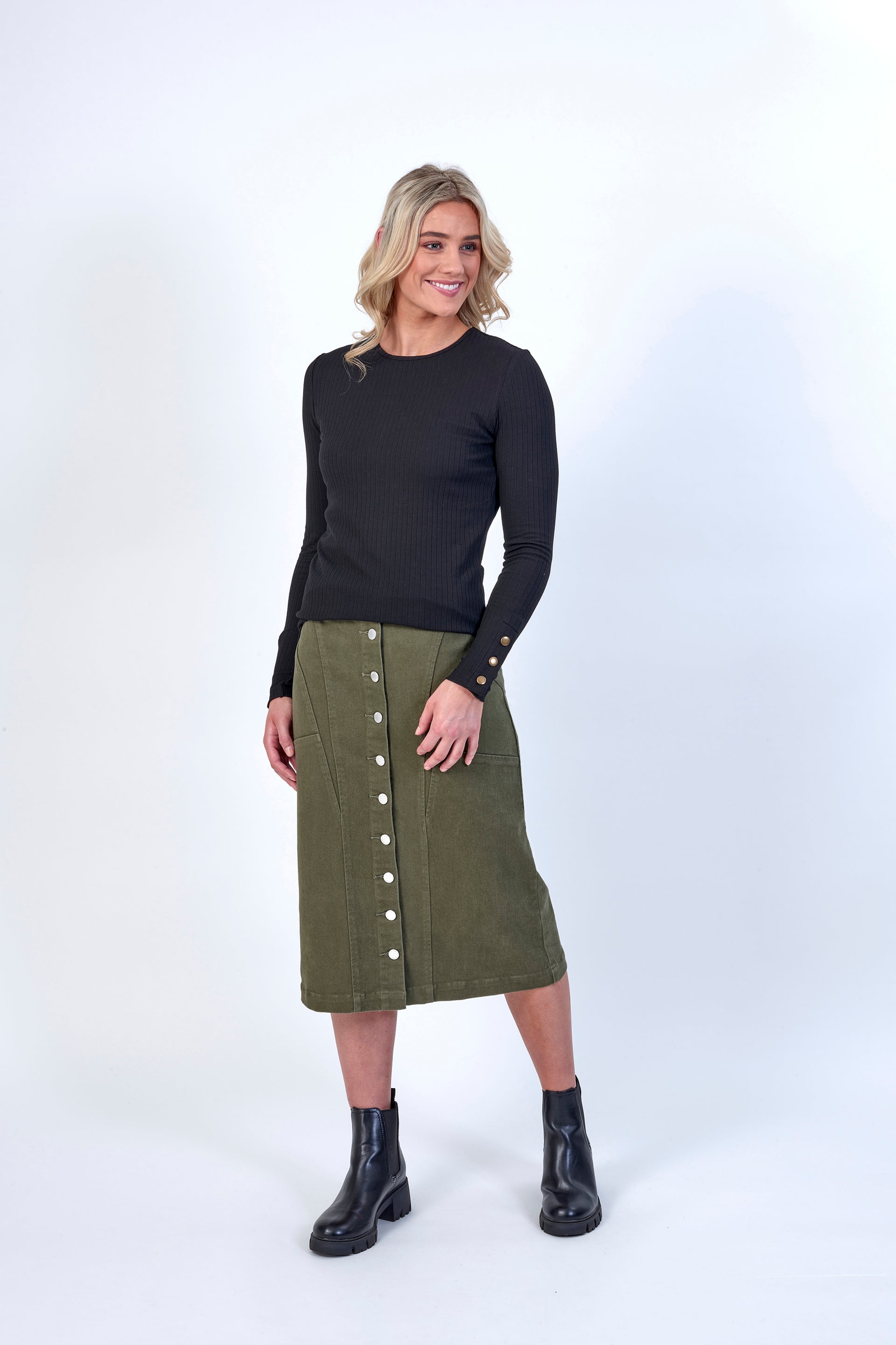 K4028 Khaki - Koa Skirt - Knewe Label