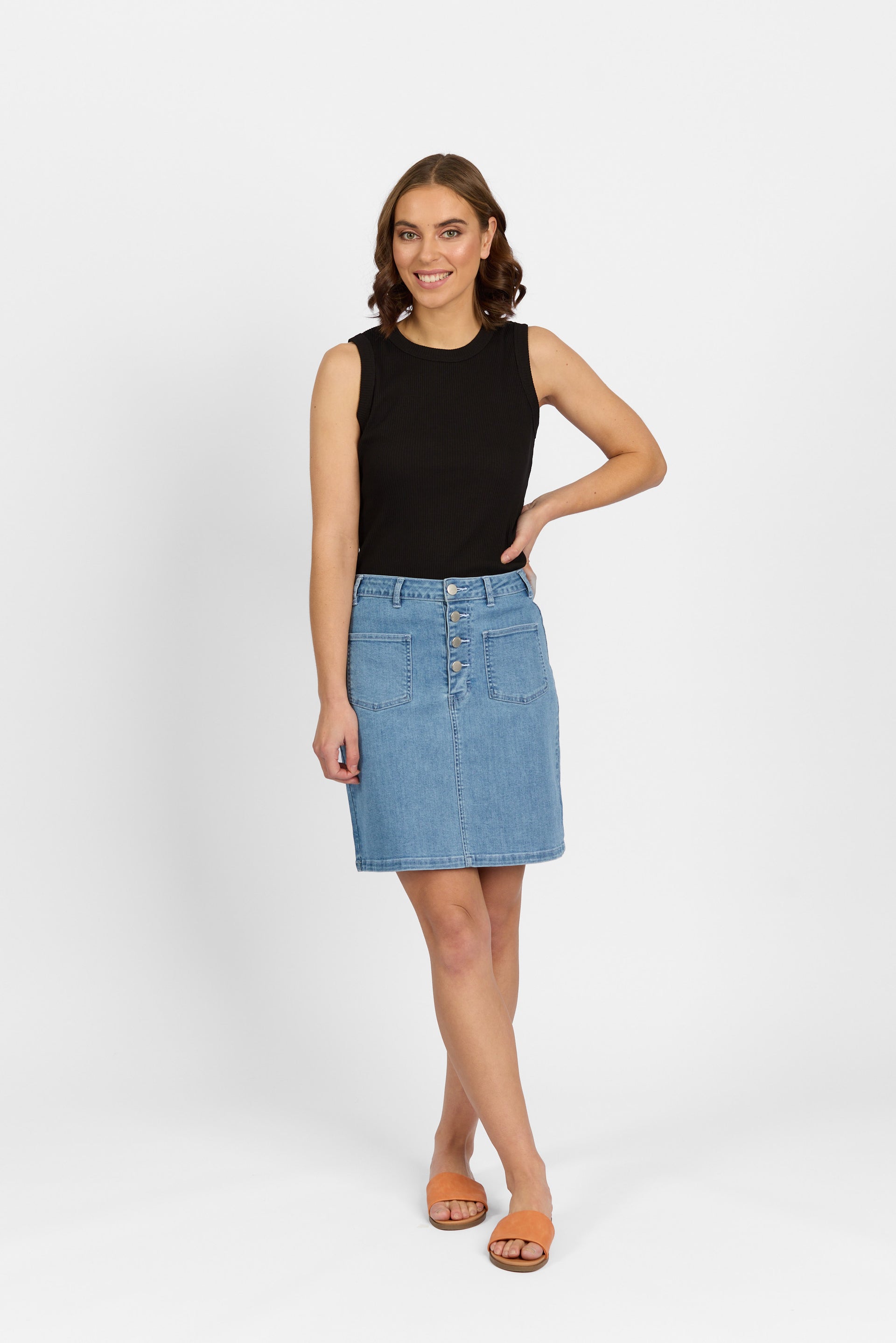 K4029 Palm Blue - Potter Skirt - Knewe Label