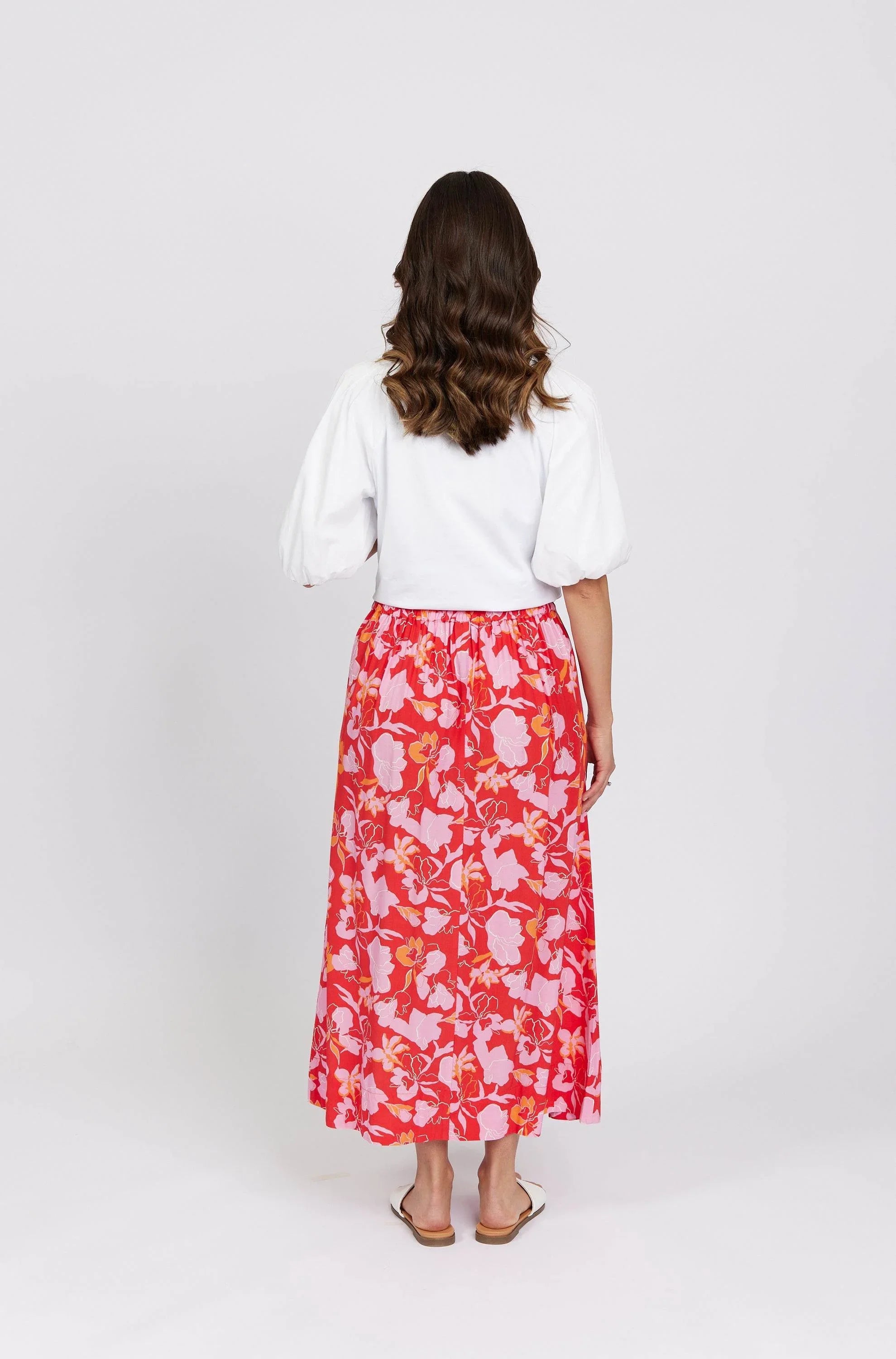 KNEWE Label women's K4031 Bliss Skirt in Gigi - close-up fabric detail