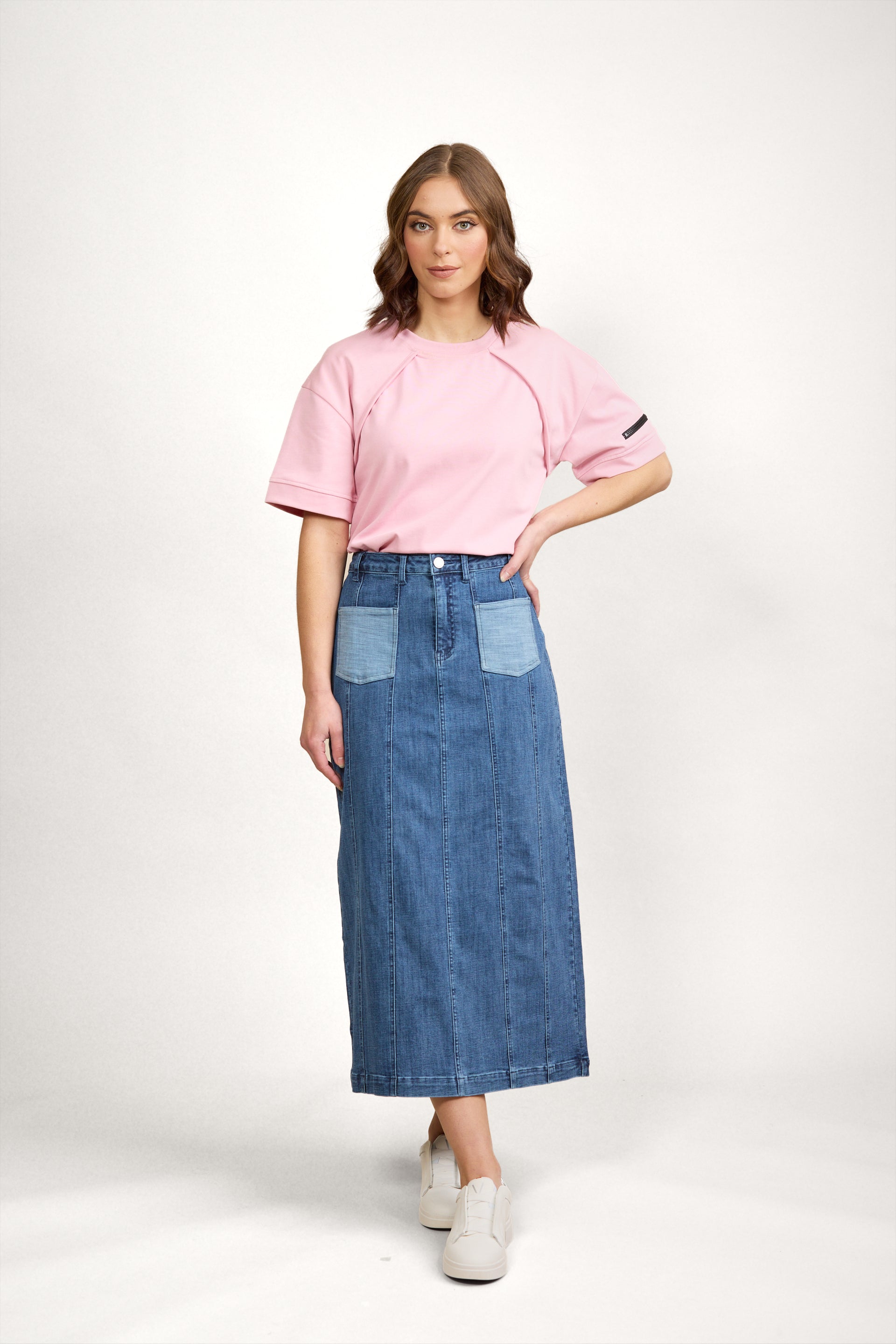 K4032 Cooper Skirt - Blue Wash - Knewe Label