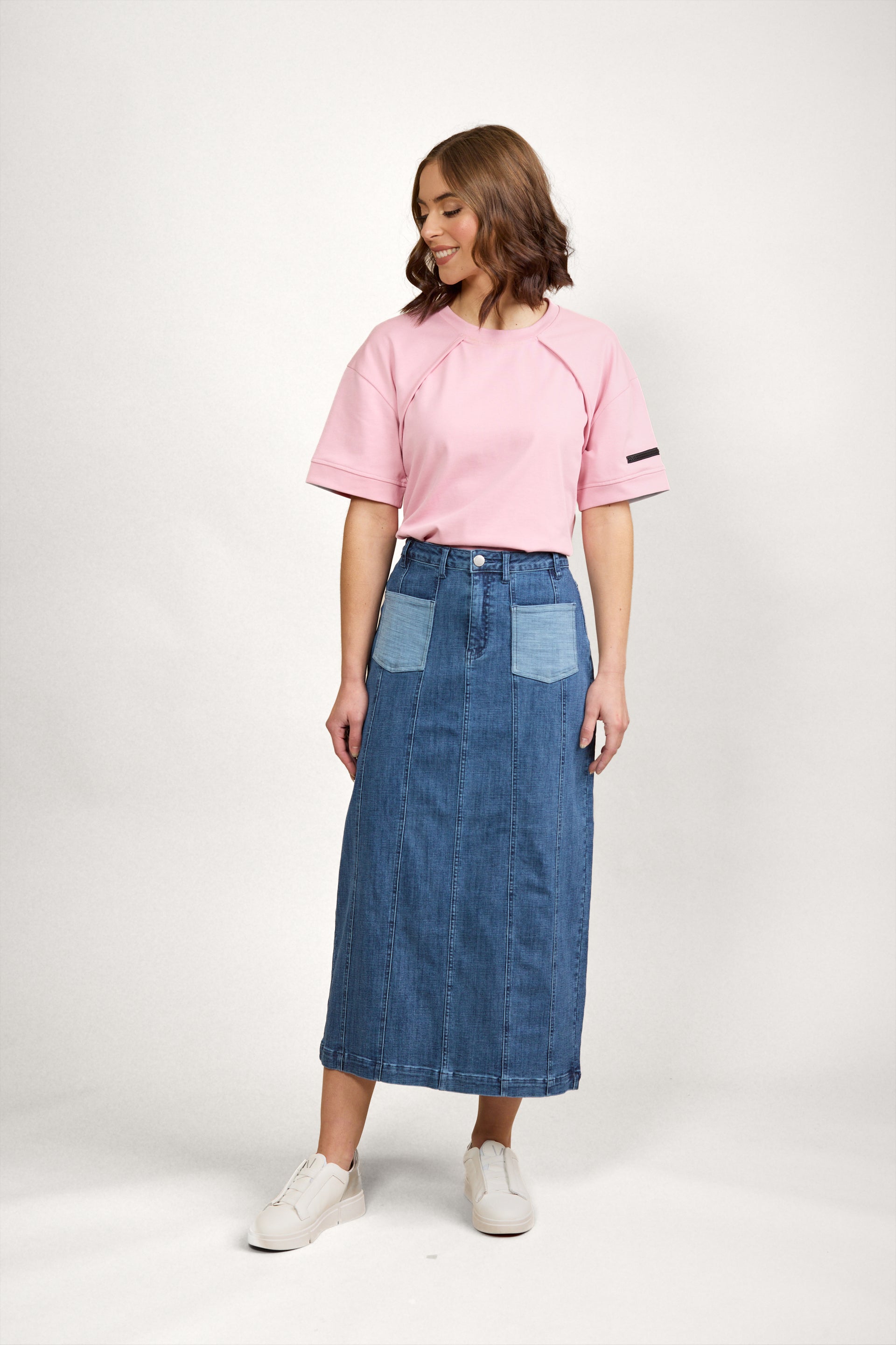 K4032 Cooper Skirt - Blue Wash - Knewe Label