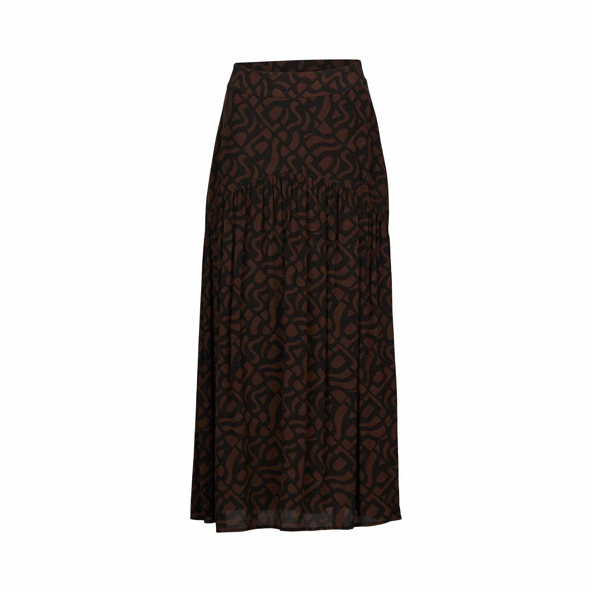 KNEWE Label women's K4035 Milan Skirt in Mocha - close-up fabric detail