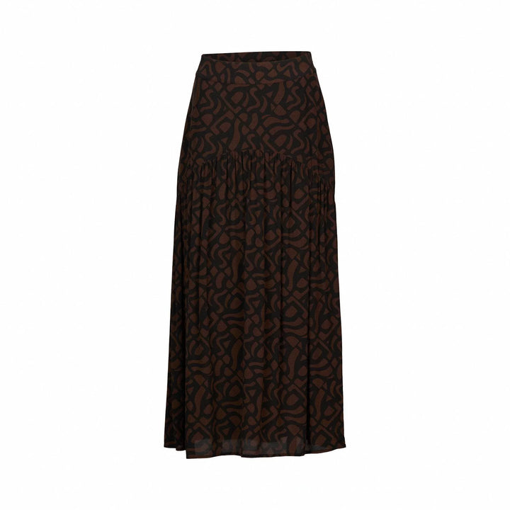 KNEWE Label women's K4035 Milan Skirt in Mocha - close-up fabric detail