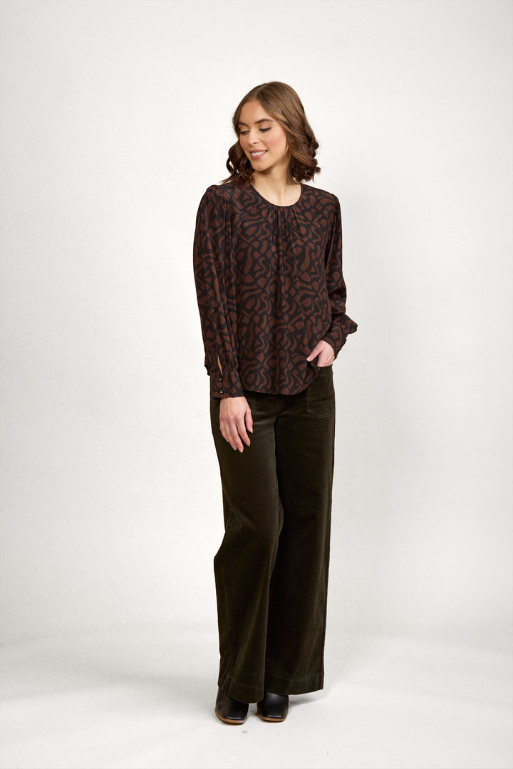 K5070 Lexie Top - Mocha - Knewe Label