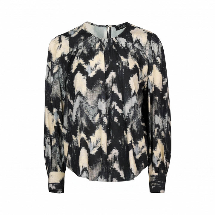 KNEWE Label women's K5070 Lexie Top in Saint - close-up fabric detail