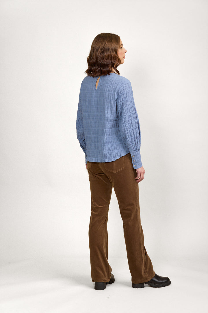 K5075 Volume Top - Denim Blue - Knewe Label