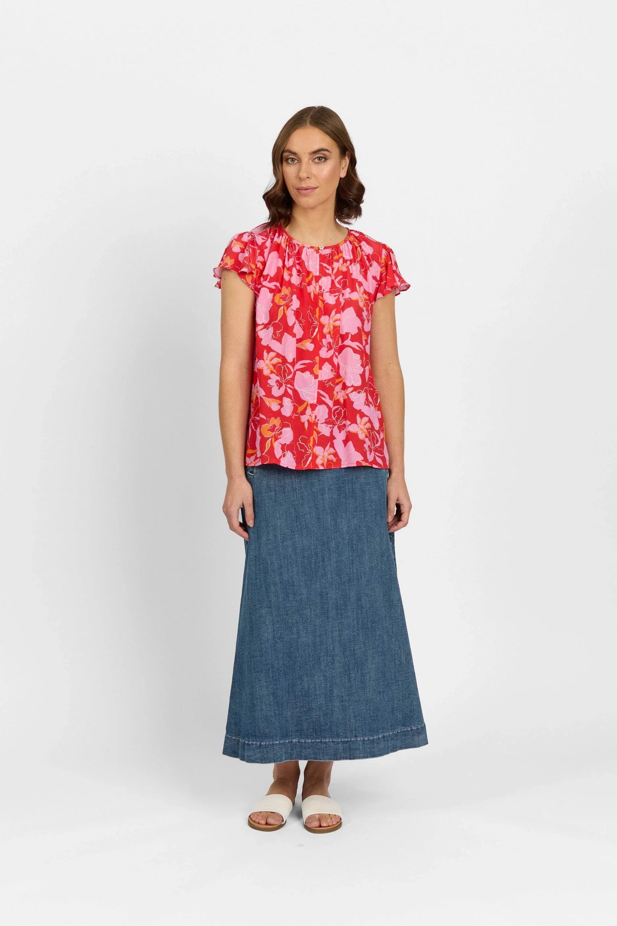 KNEWE Label women's K5078 Bella Top in Gigi - close-up fabric detail