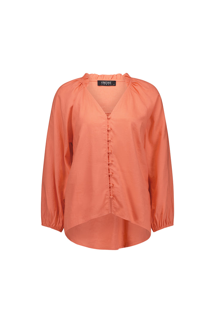 K5084 Coral - Portia Shirt - Knewe Label