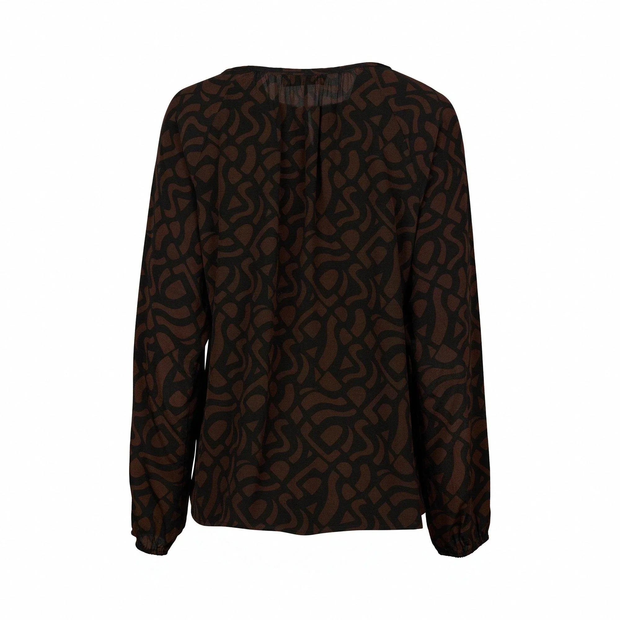 KNEWE Label women's K5089 Story Top in Mocha - close-up fabric detail