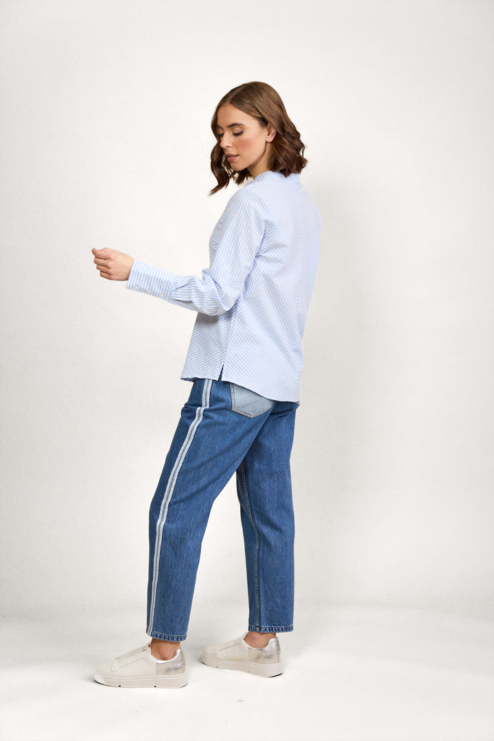 K5091 Iggy Shirt - Blue/White Stripe - Knewe Label