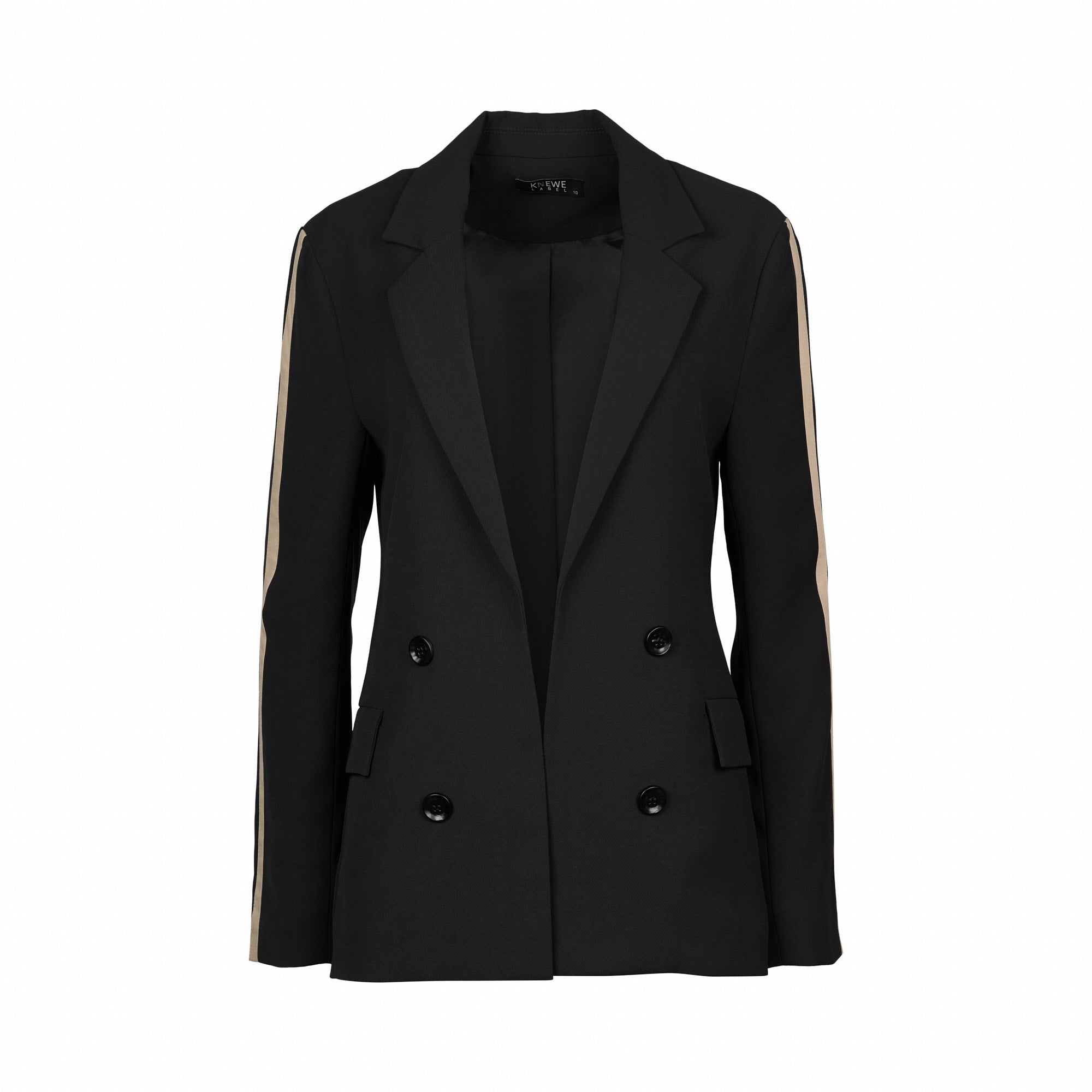 K6031 Clementine Blazer - Black/Oat - Knewe Label