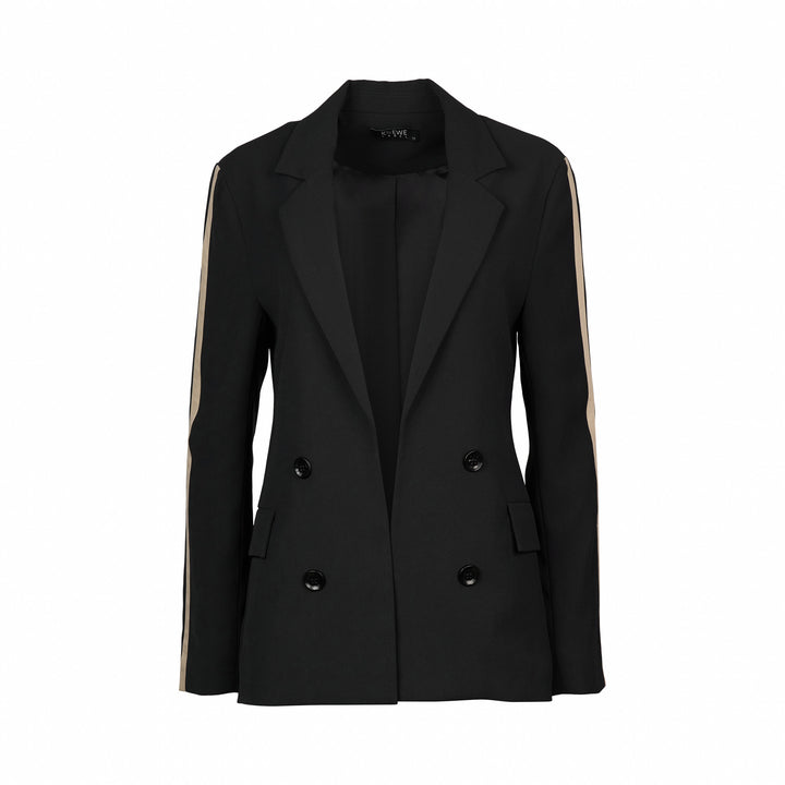 K6031 Clementine Blazer - Black/Oat - Knewe Label